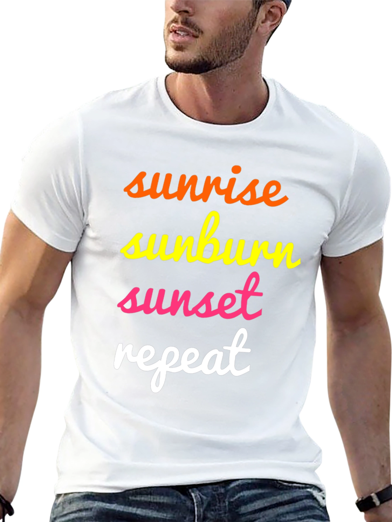 Sunrise Sunburn Sunset Repeat Graphic Tee