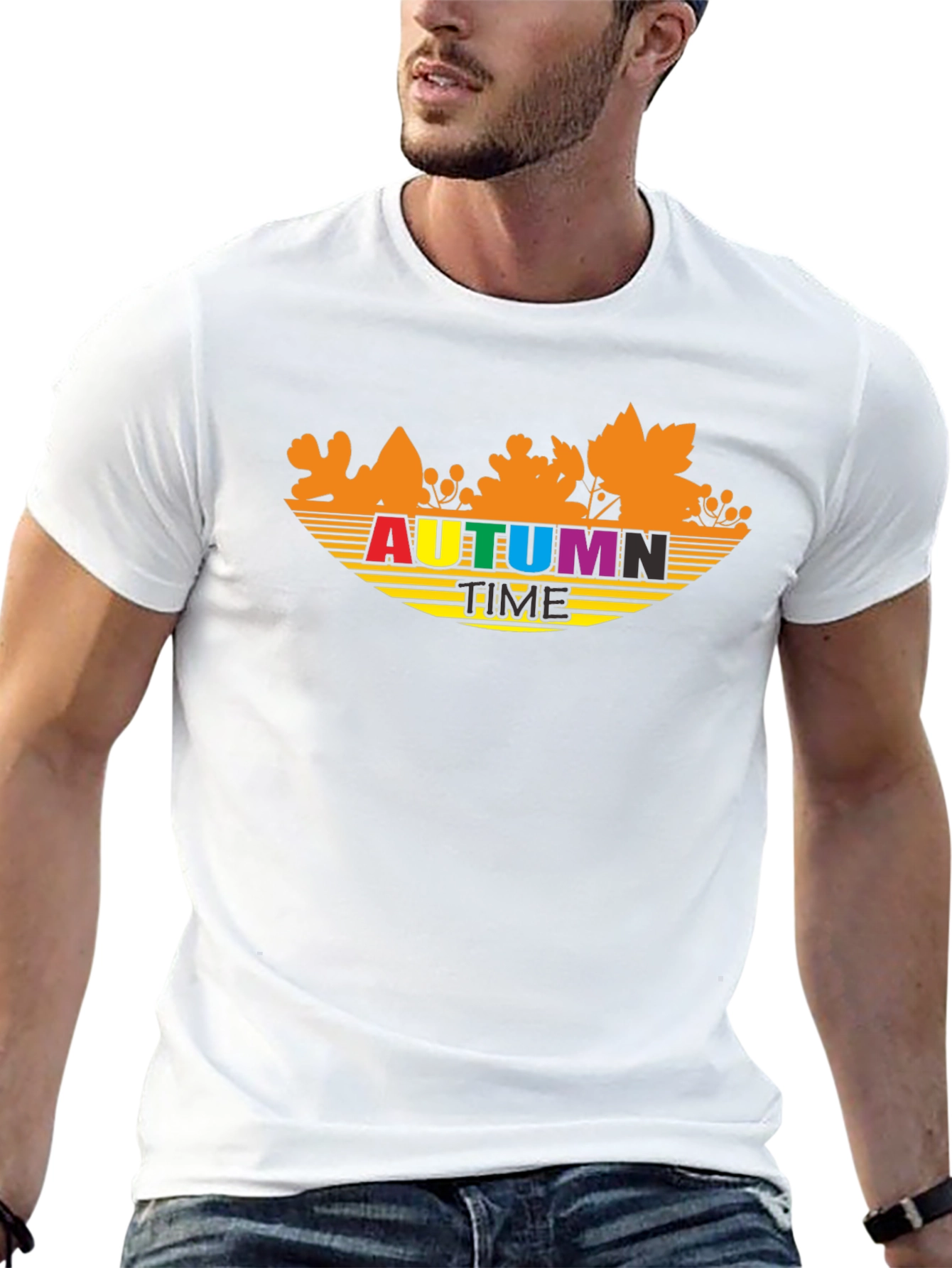 Autumn Time Graphic Tee - Stylish Fall Season Shirt