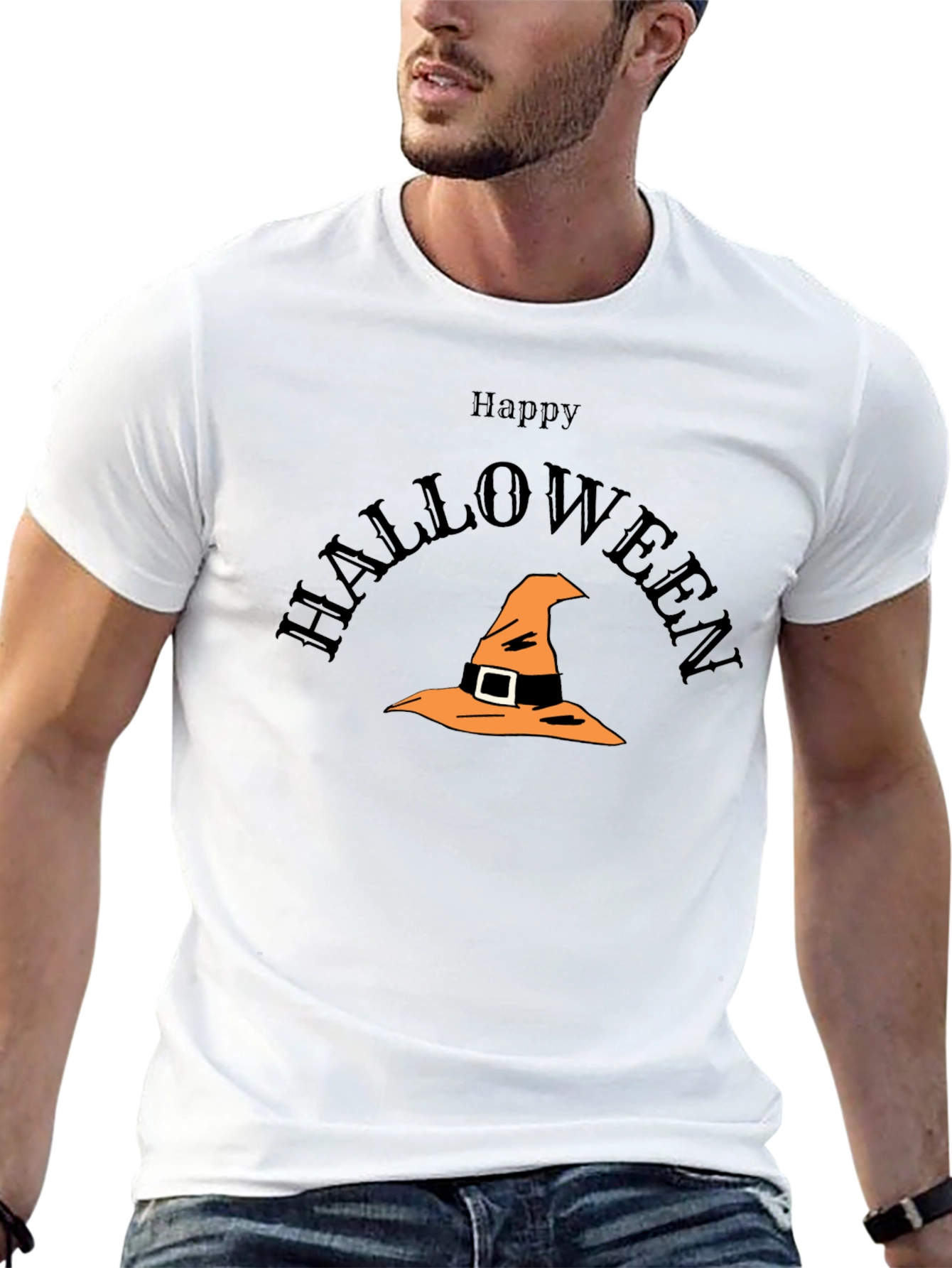Happy Halloween T-Shirt with Witch Hat