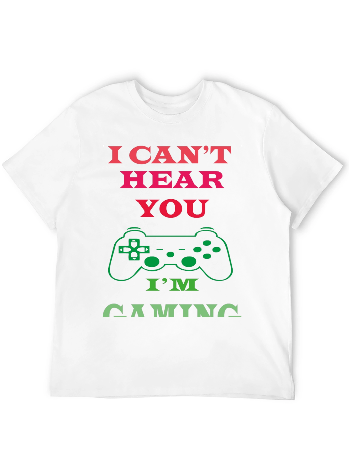 I Cant Hear You Im Gaming Black T-Shirt