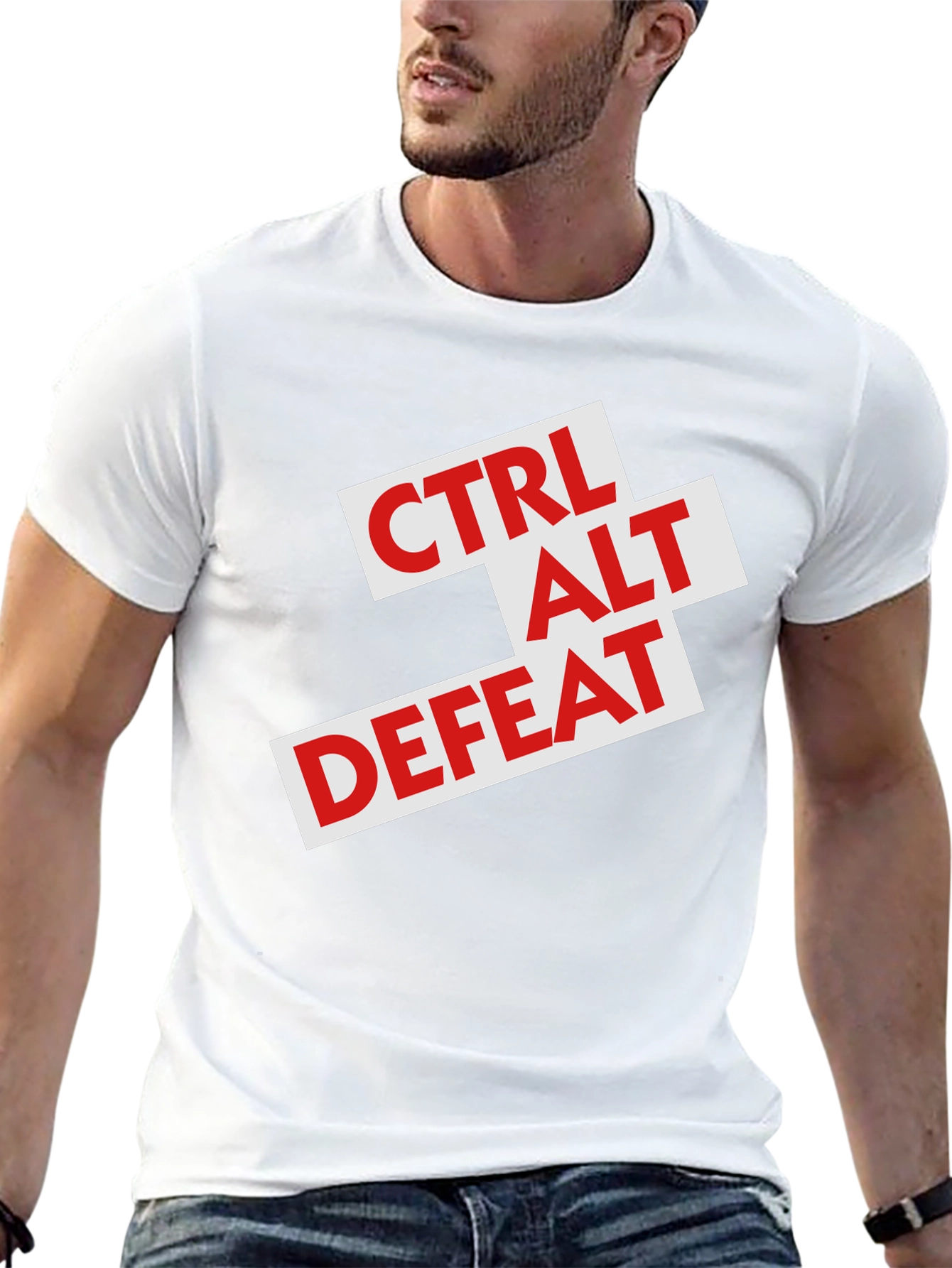 Ctrl Alt Defeat Graphic Tee - Black T-Shirt