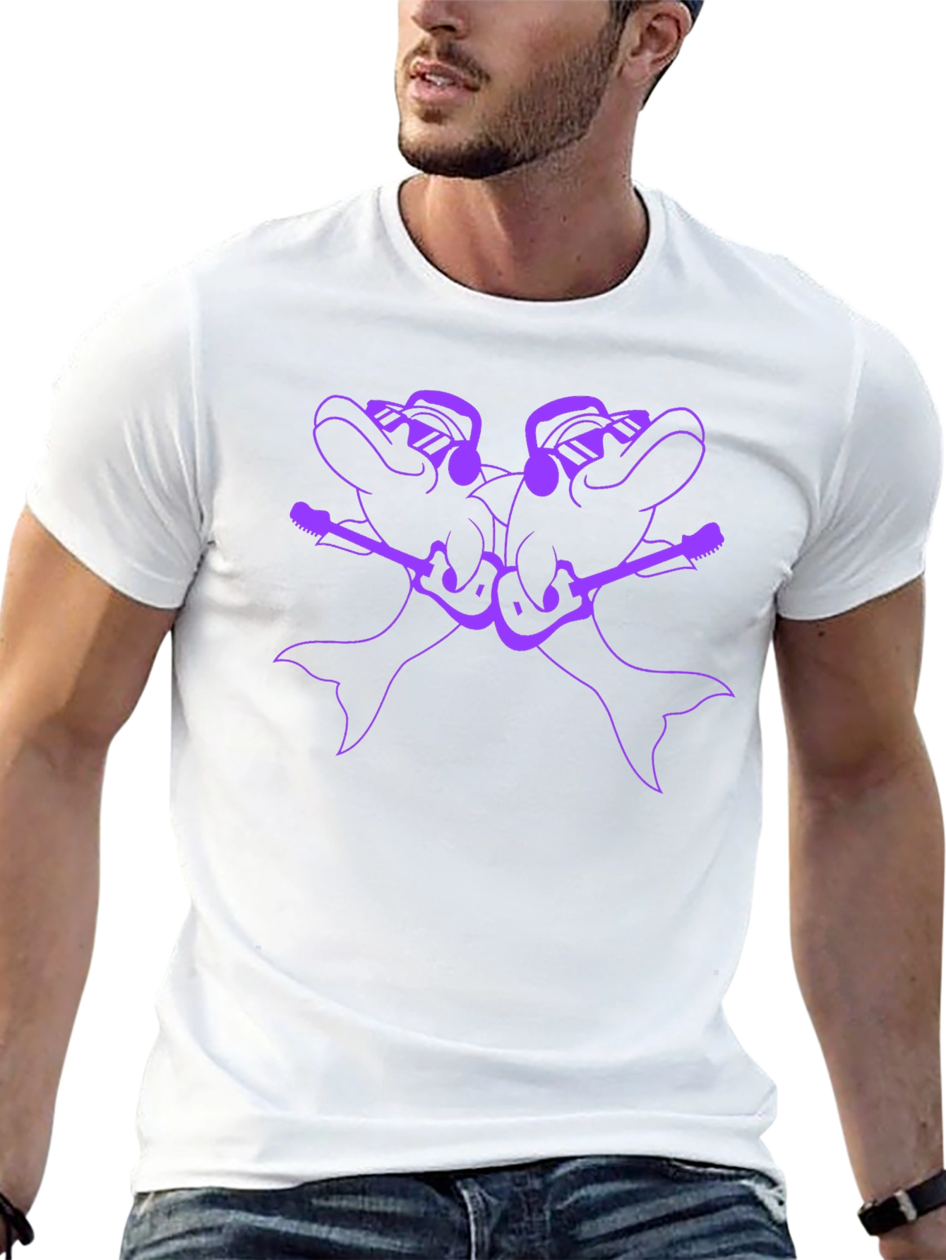 Dolphin Guitar Graphic Tee