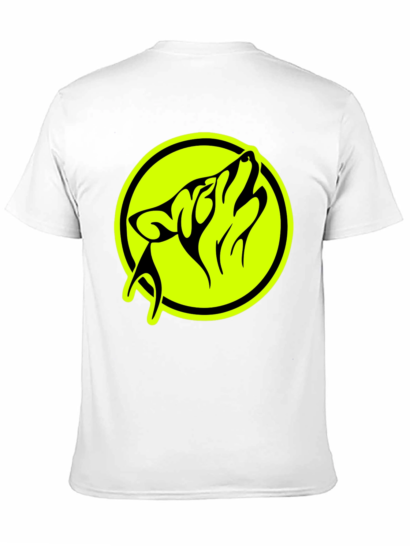 Tribal Wolf Graphic Black T-Shirt