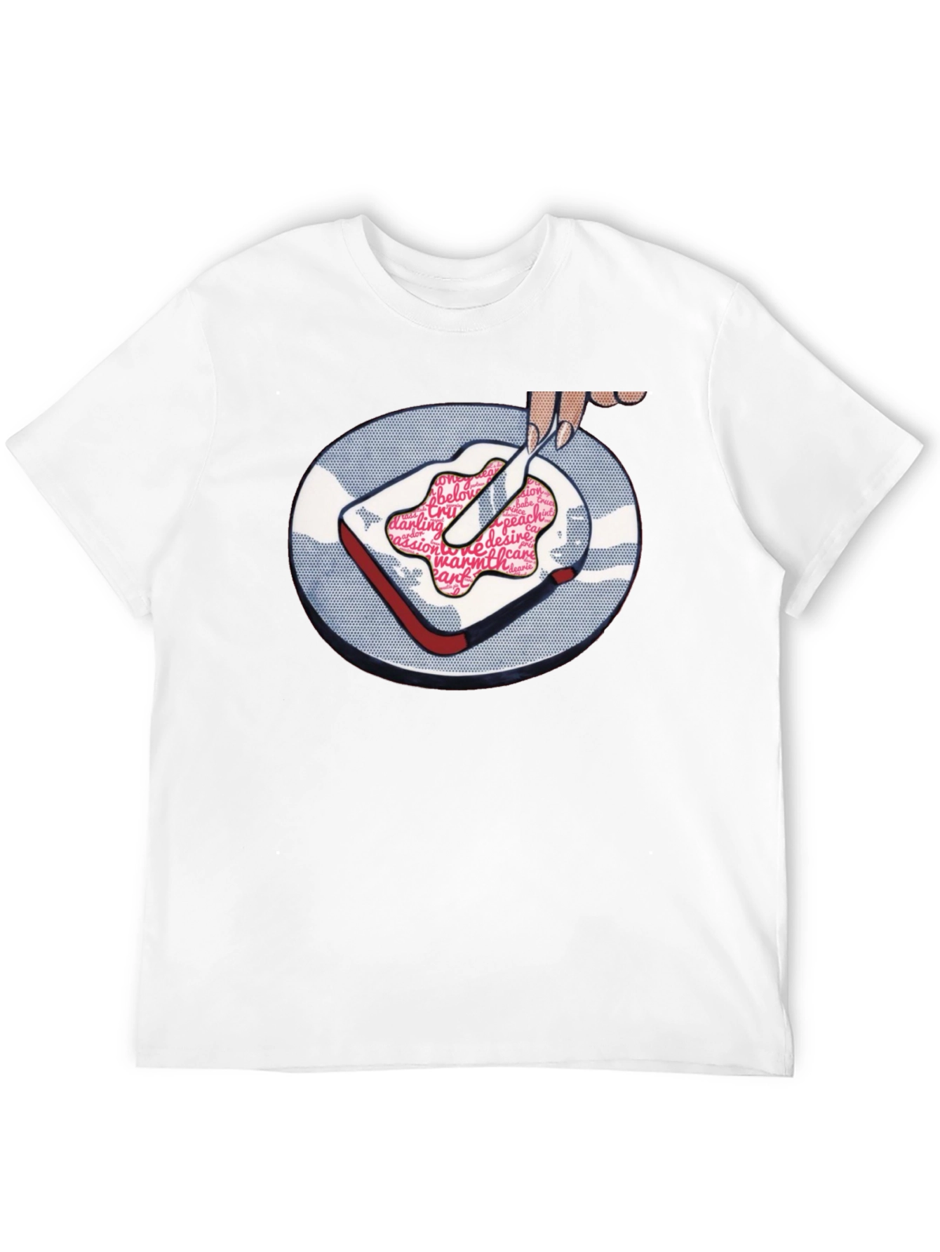 Pop Art Toast Graphic T-Shirt - Love & Desire