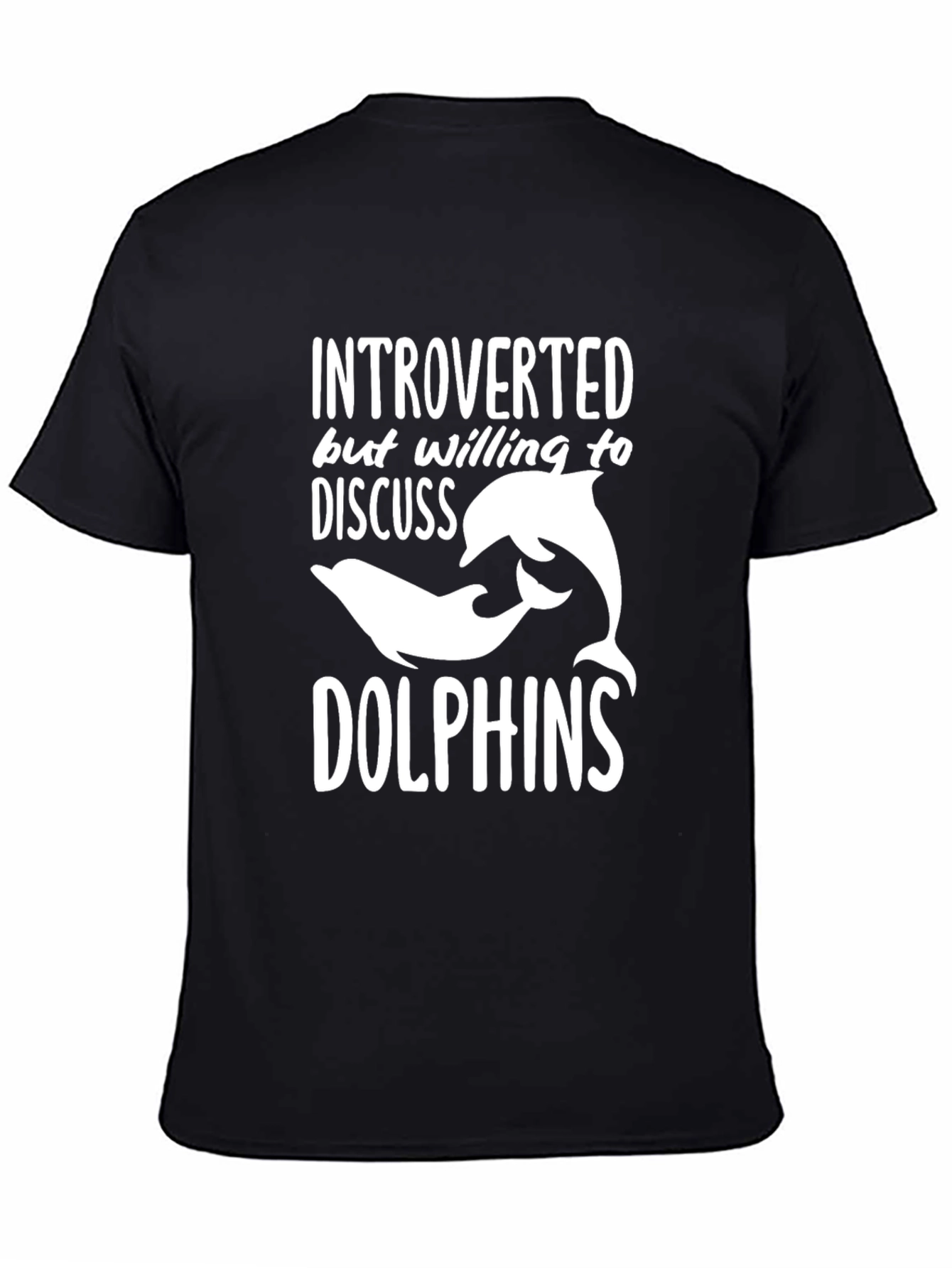 Introverted Dolphin Graphic T-Shirt