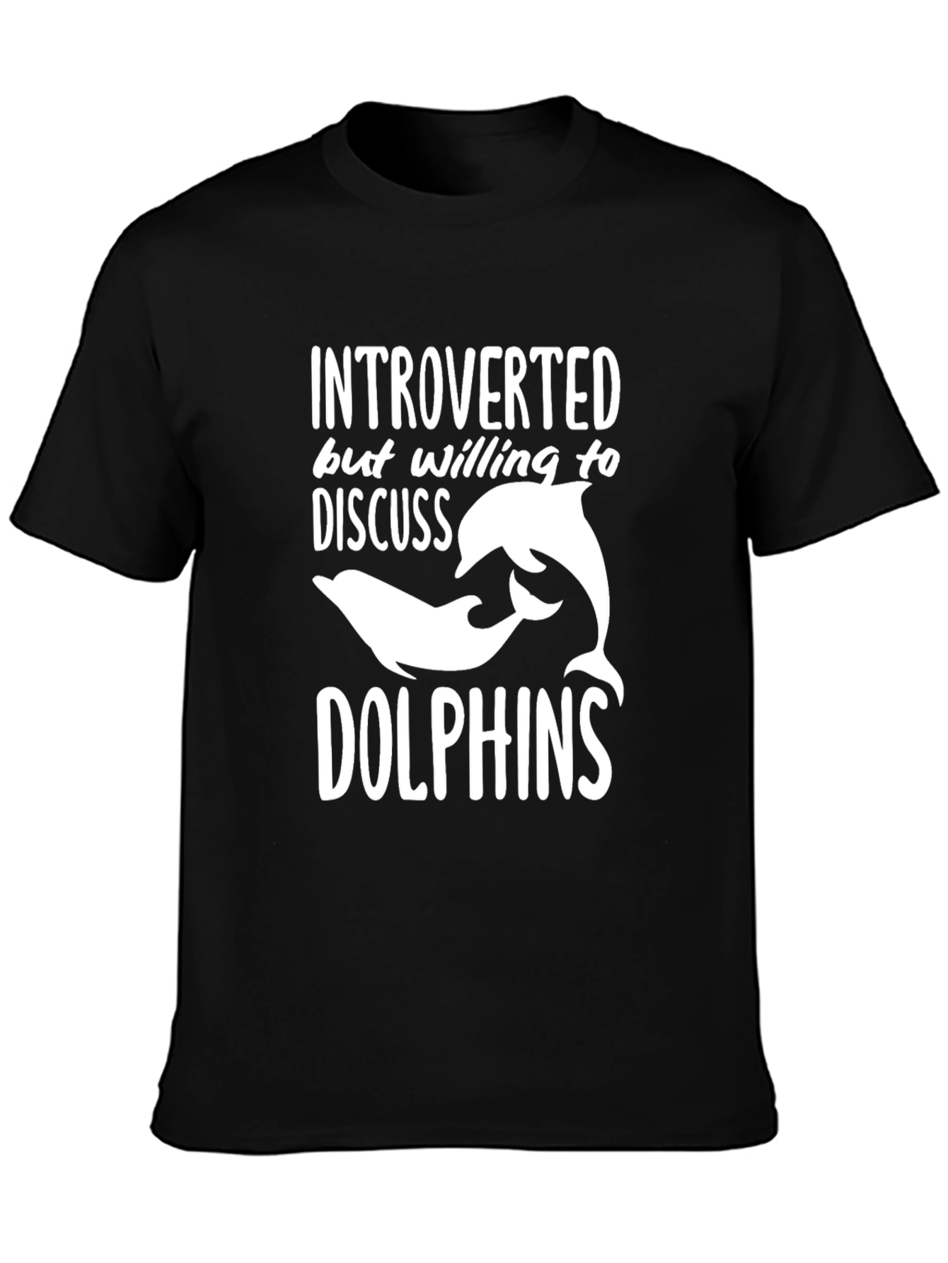 Introverted Dolphin Graphic T-Shirt