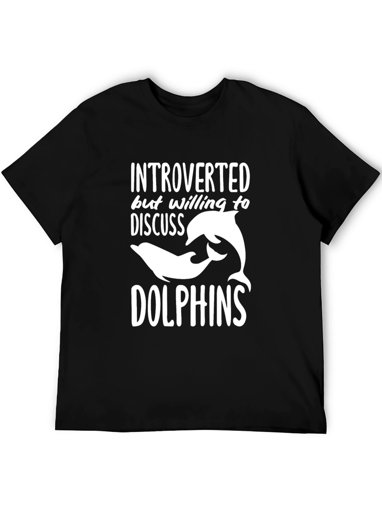 Introverted Dolphin Graphic T-Shirt