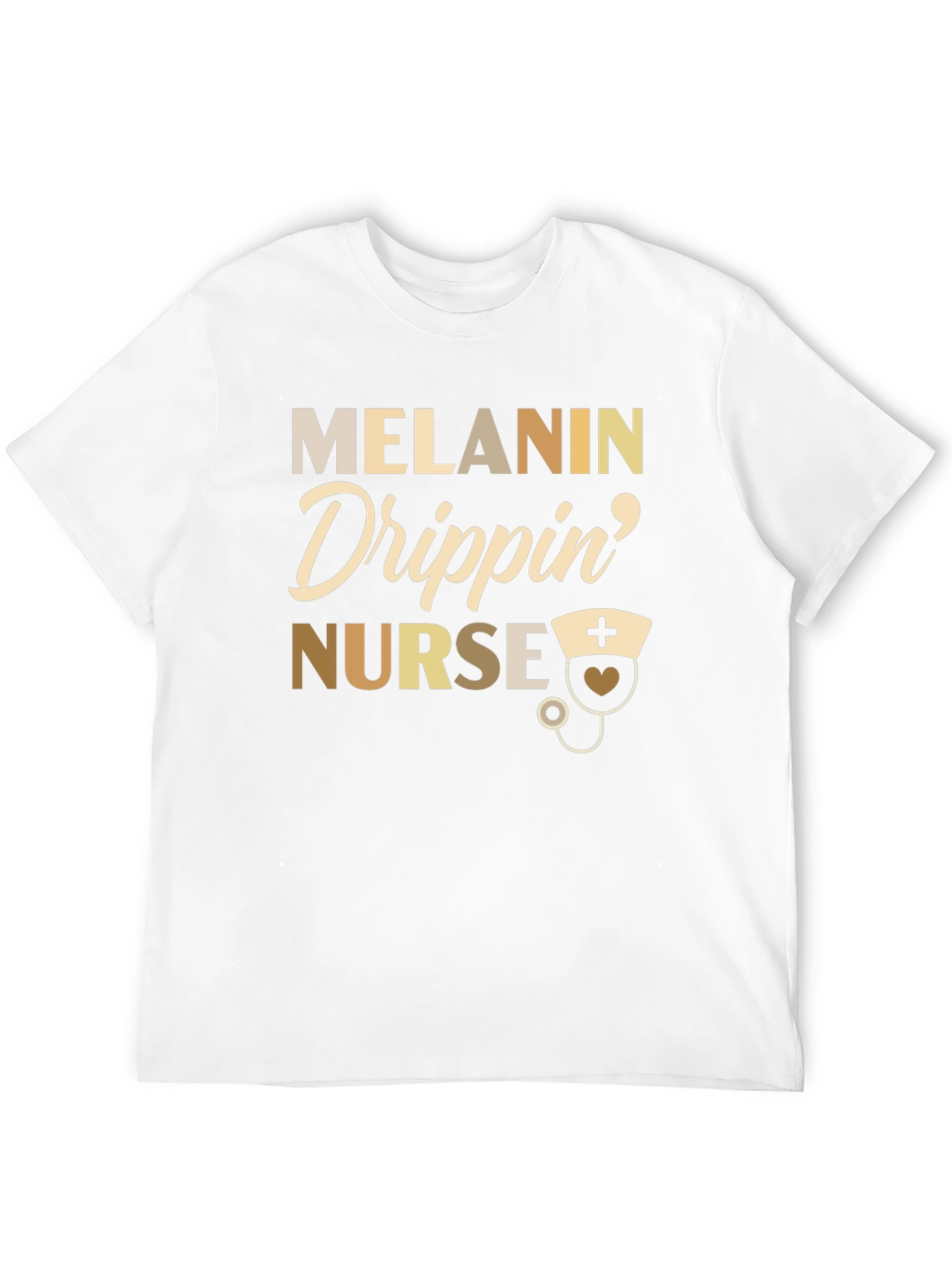 Melanin Drippin Nurse Graphic T-Shirt