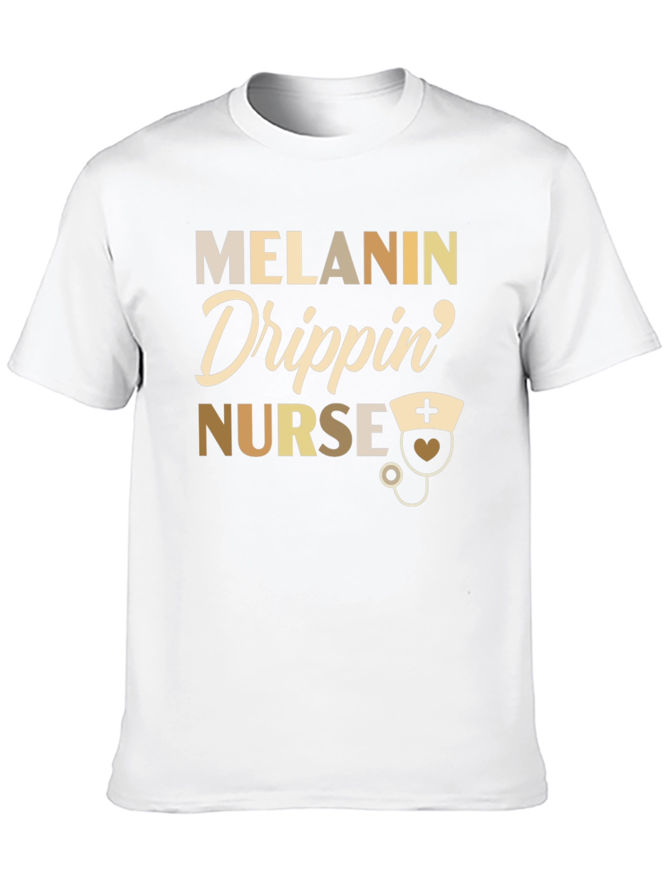 Melanin Drippin Nurse Graphic T-Shirt