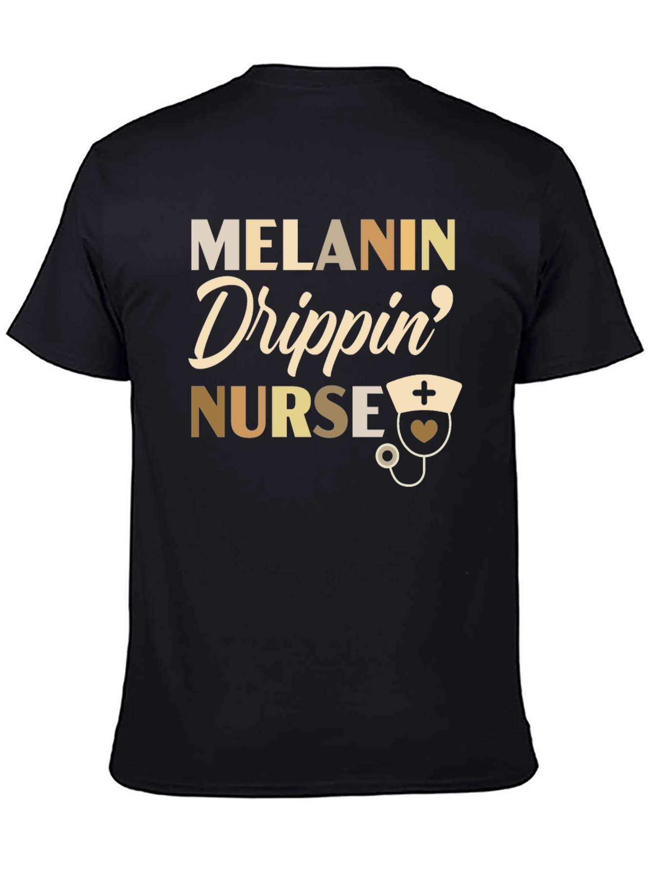 Melanin Drippin Nurse Graphic T-Shirt