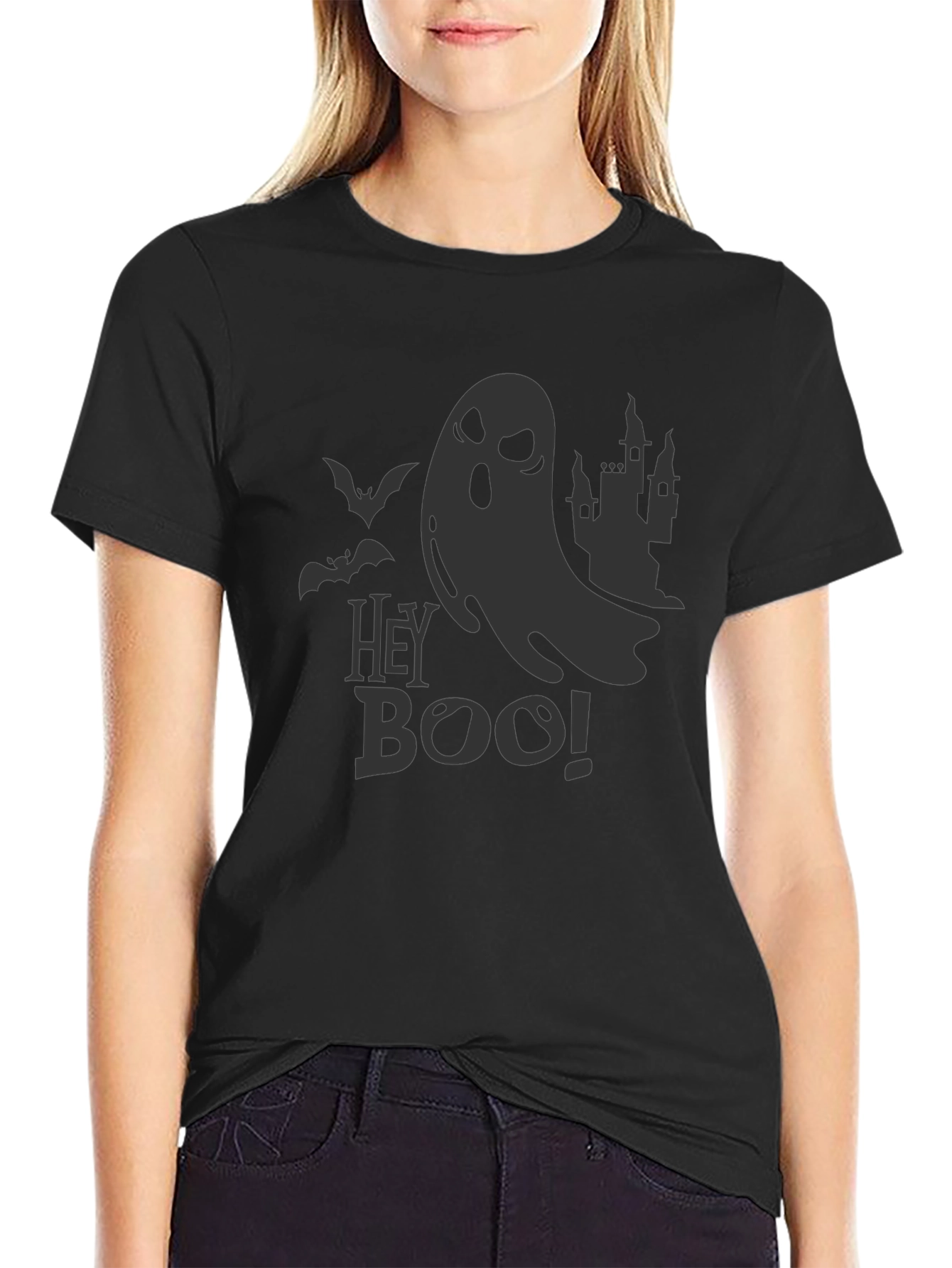 Hey Boo! Halloween Graphic Tee - Spooky Season T-Shirt
