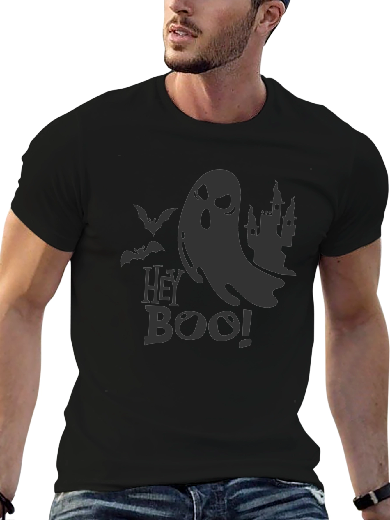 Hey Boo! Halloween Graphic Tee - Spooky Season T-Shirt