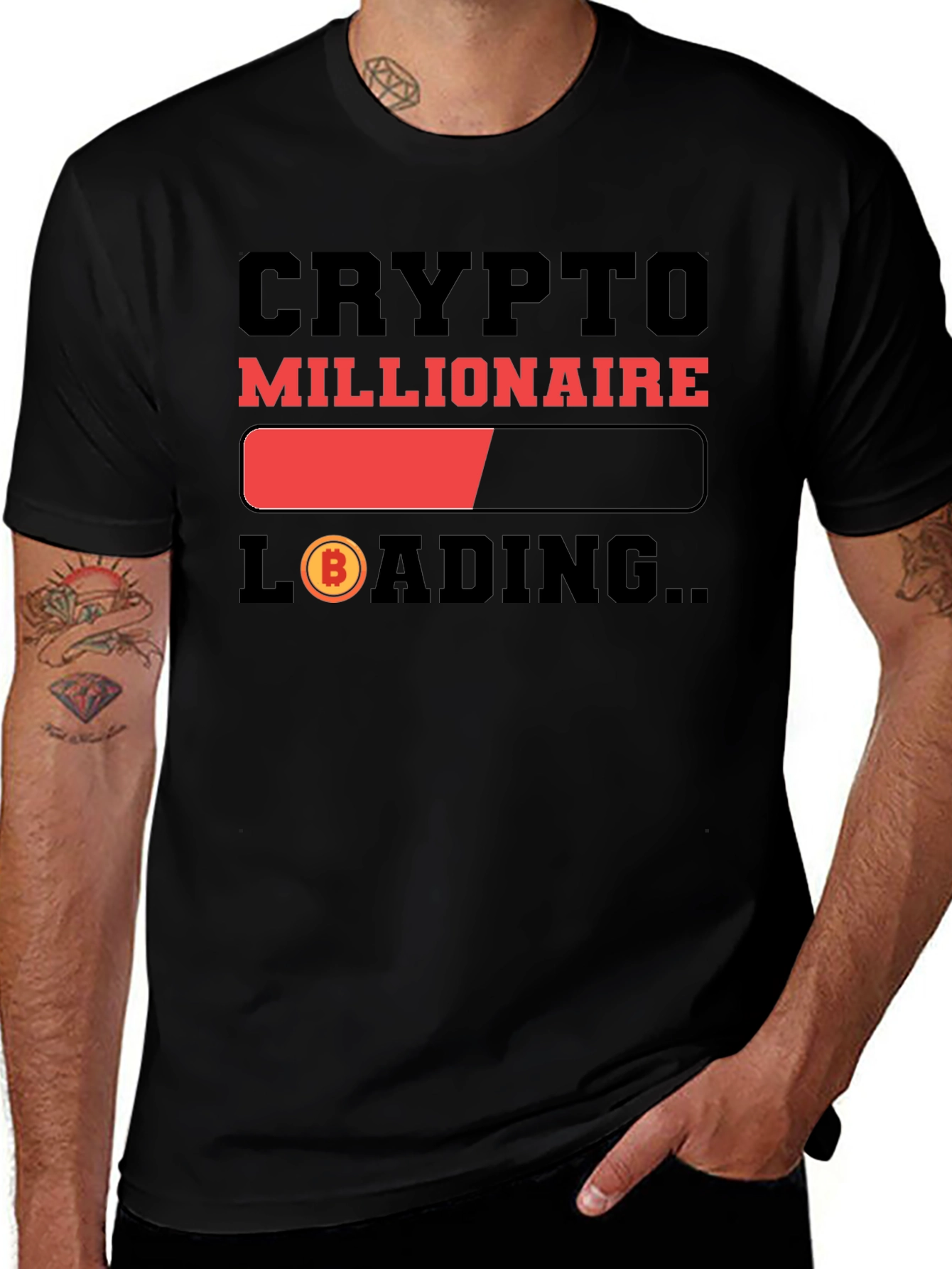 Crypto Millionaire Loading T-Shirt - Bitcoin Enthusiast