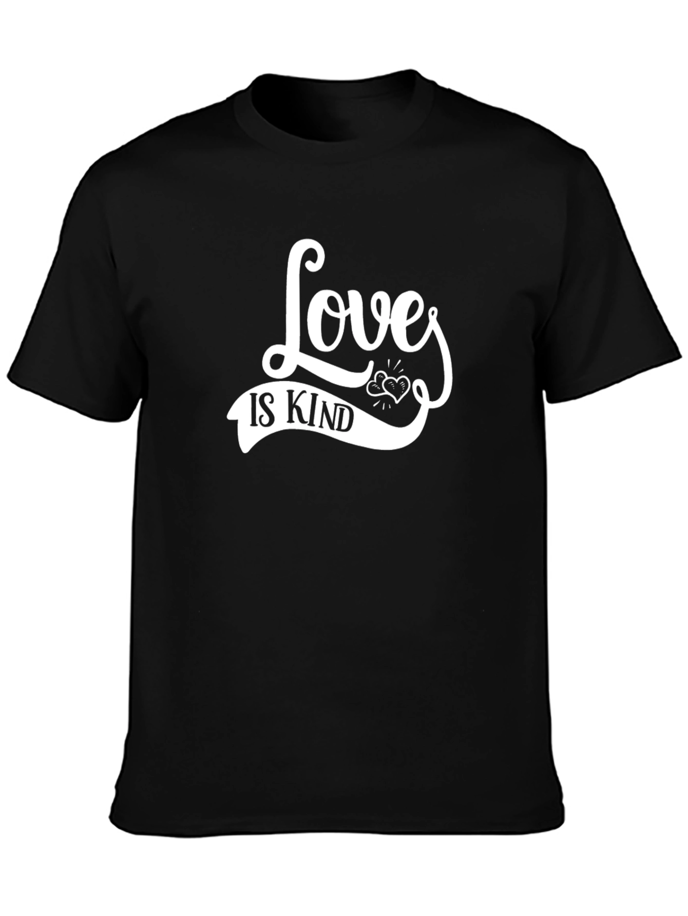 Love Is Kind Graphic Tee - Black Cotton T-Shirt
