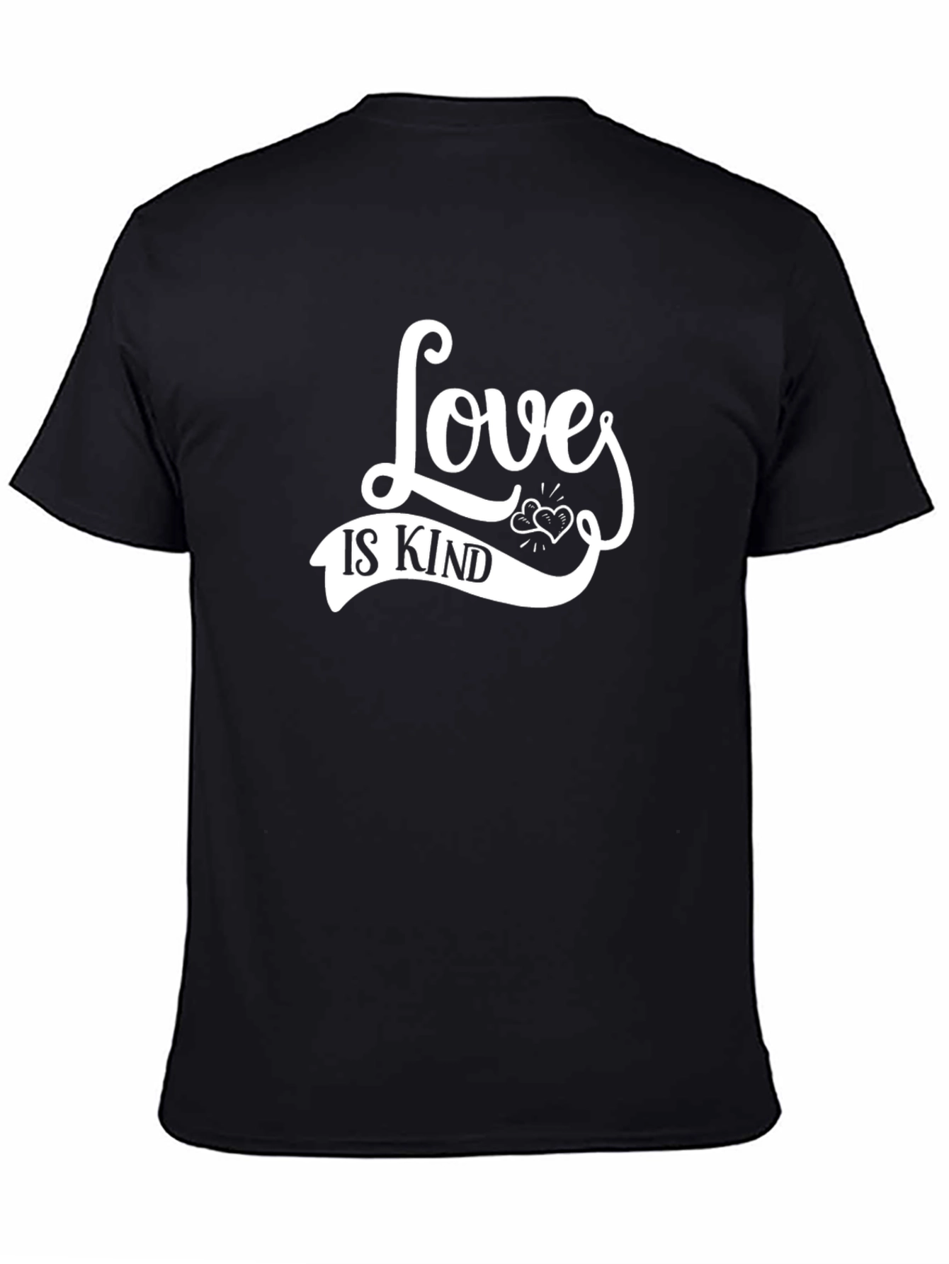 Love Is Kind Graphic Tee - Black Cotton T-Shirt