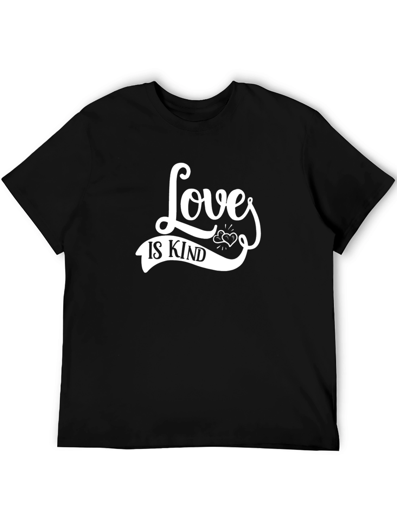 Love Is Kind Graphic Tee - Black Cotton T-Shirt
