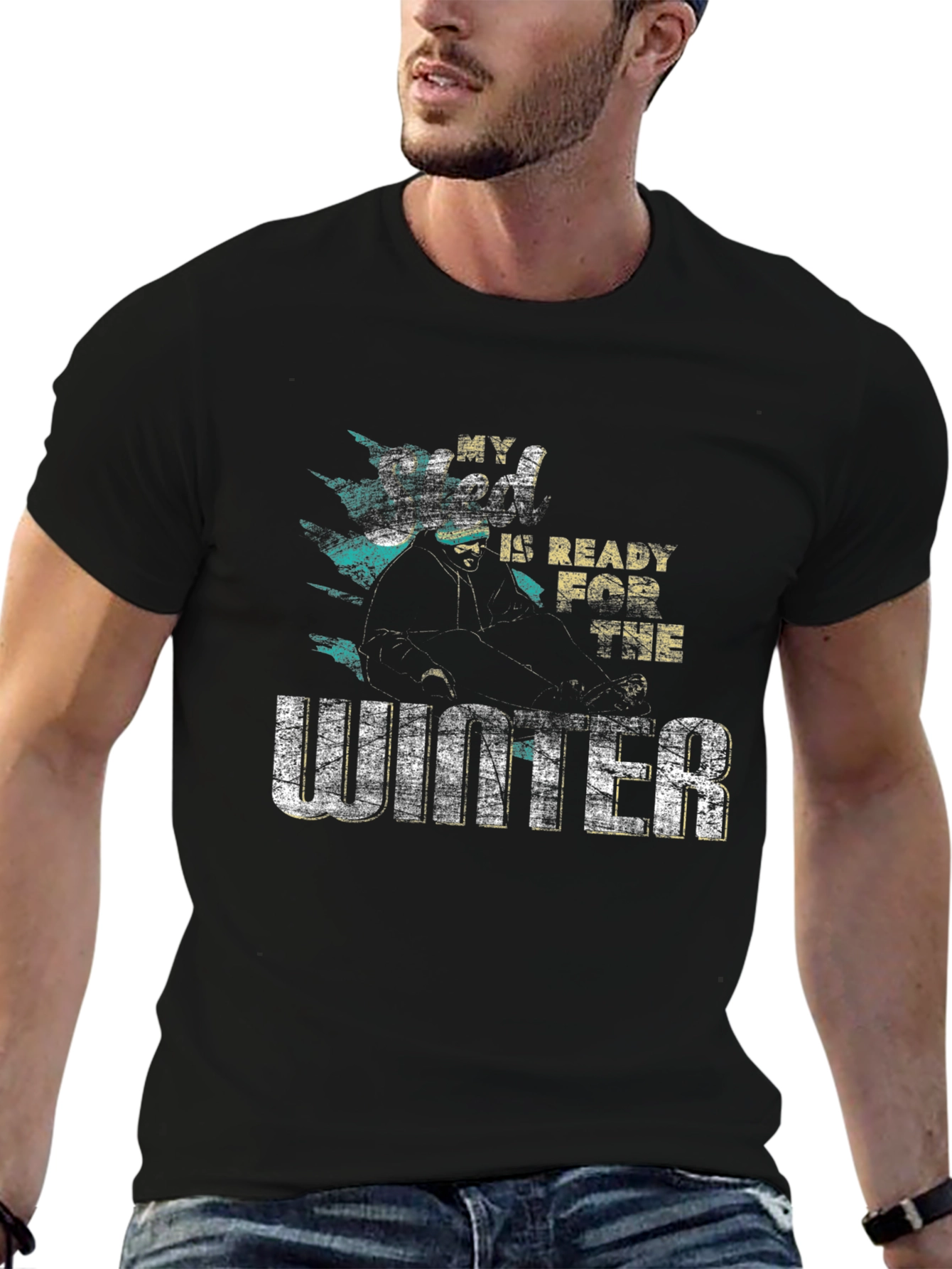 Winter Ready T-Shirt - Mens Black Graphic Tee