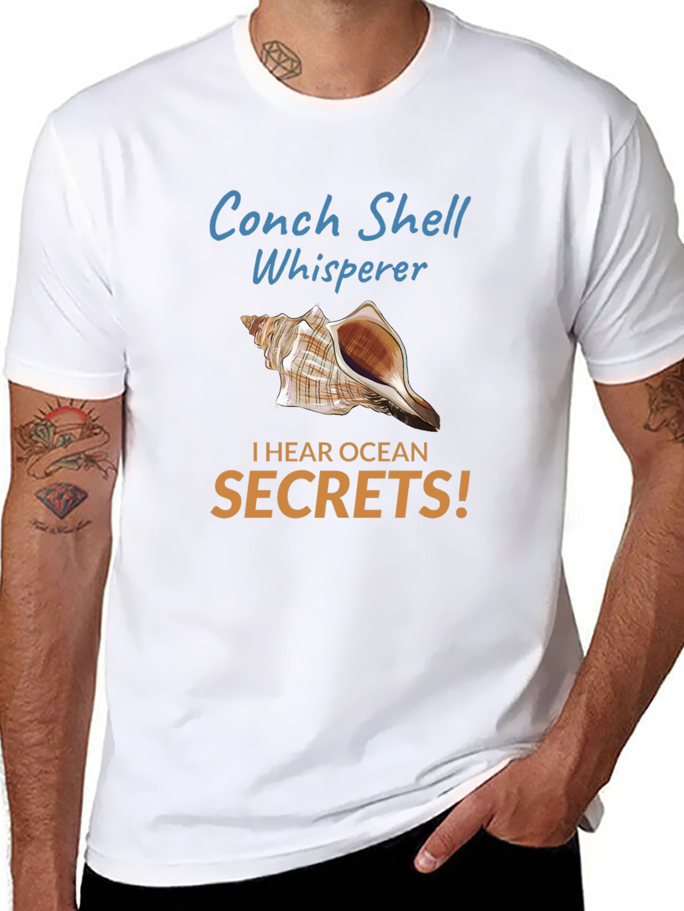 Conch Shell Whisperer Graphic Tee