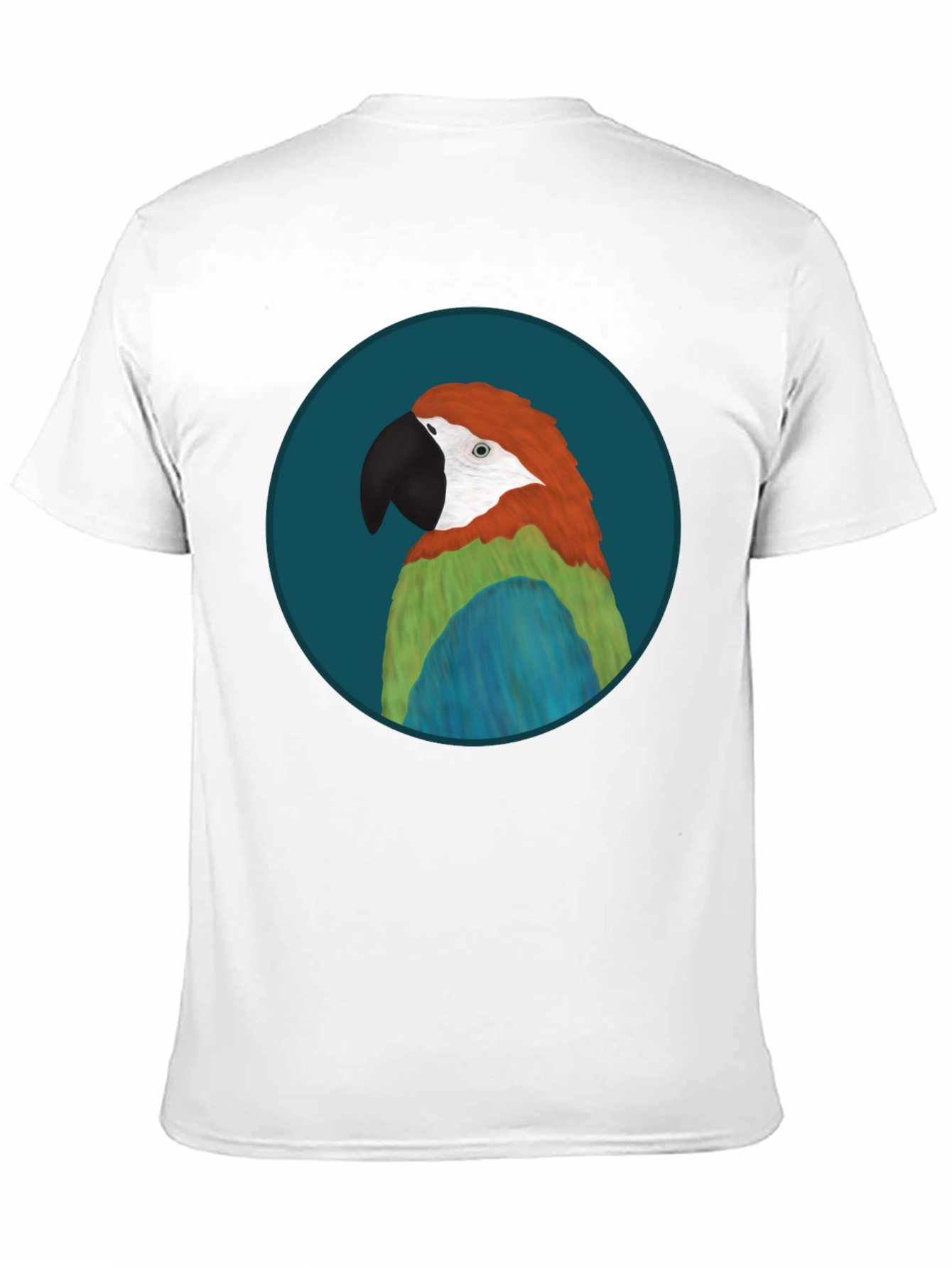 Parrot Graphic Black T-Shirt - Tropical Bird Tee