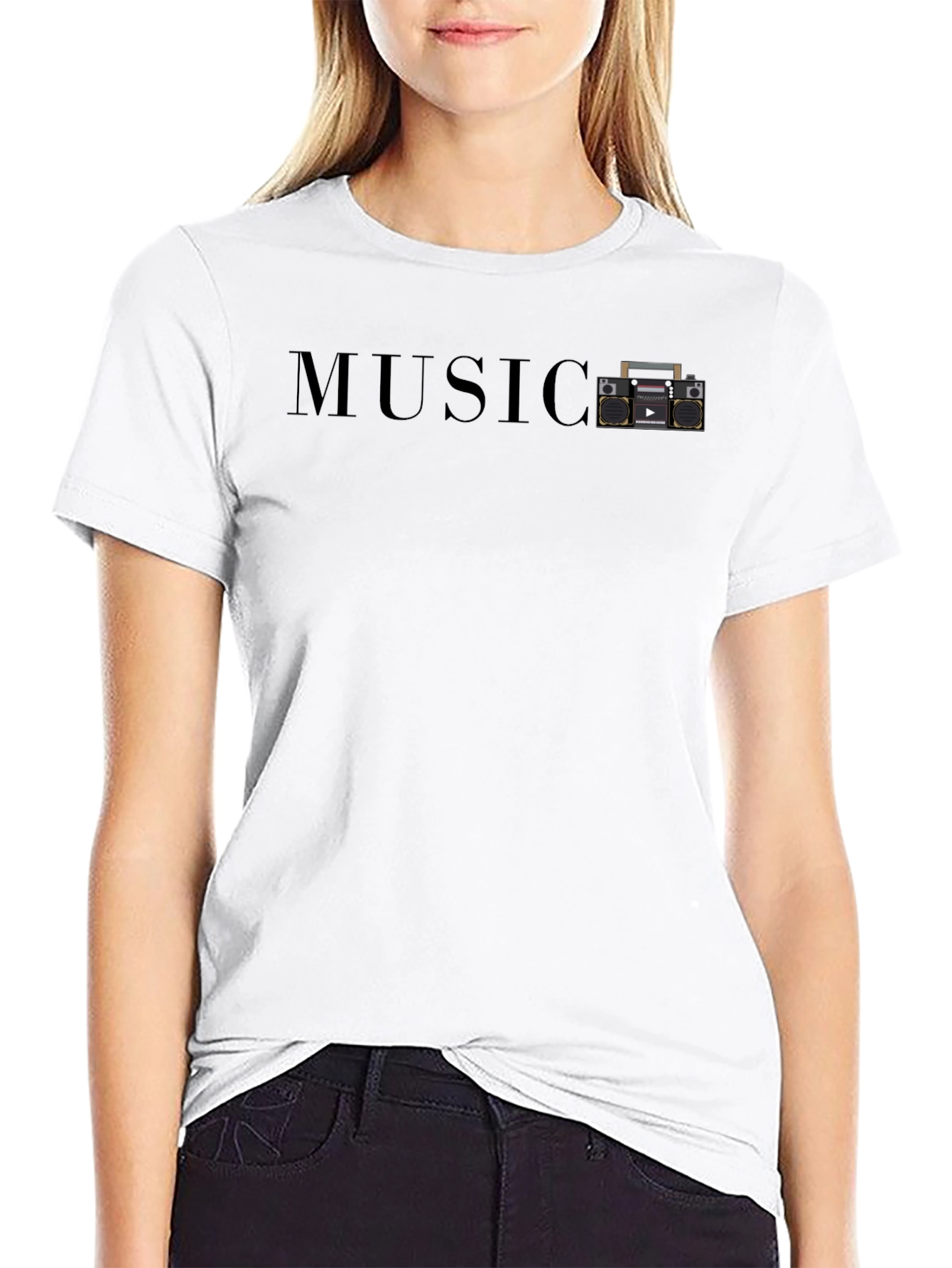 Retro Boombox Music T-Shirt