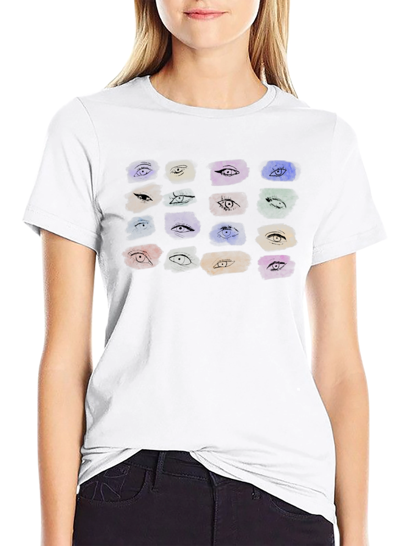Eye See You Graphic Tee - Black Cotton T-Shirt