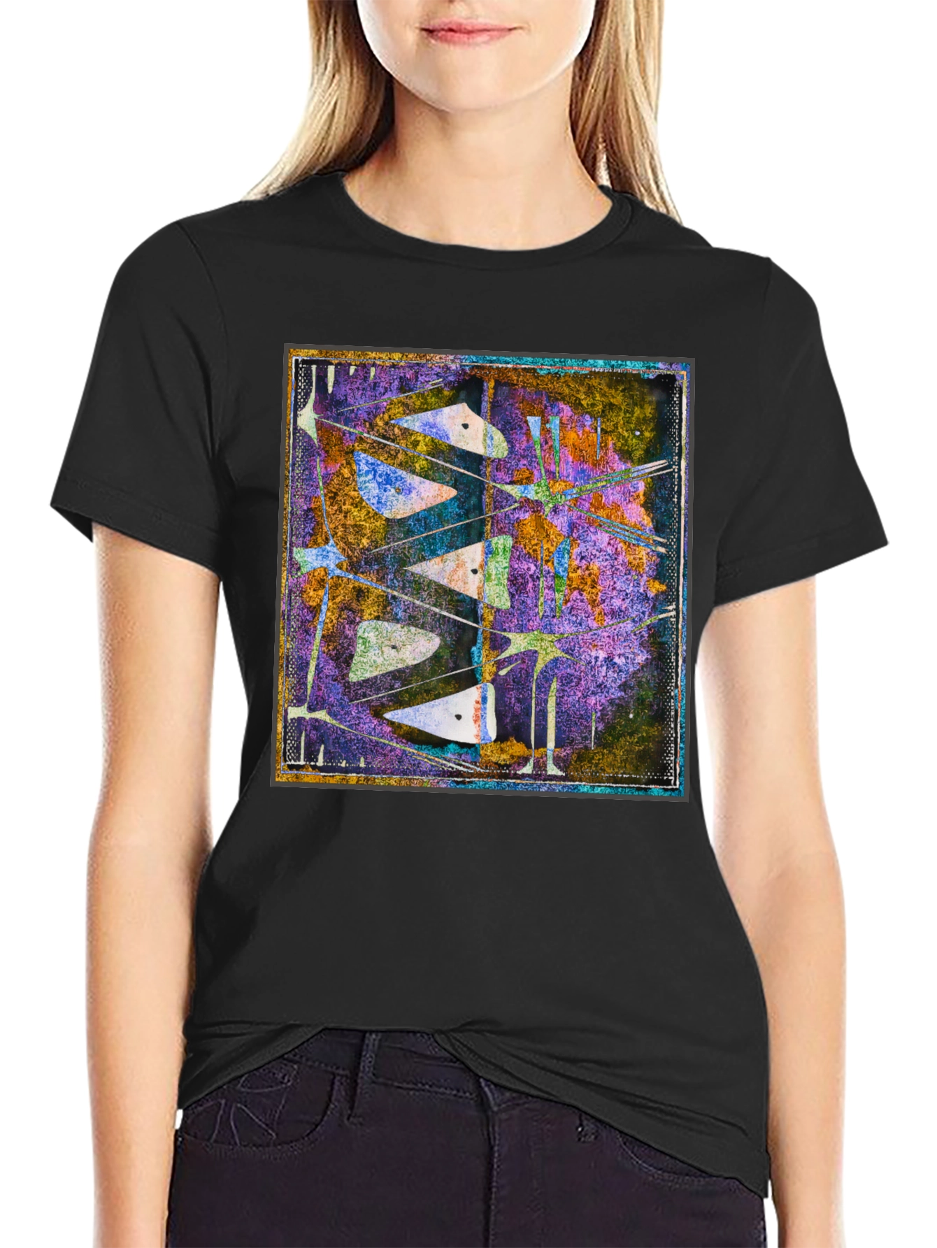 Abstract Art Print Tee - Unique Graphic Design
