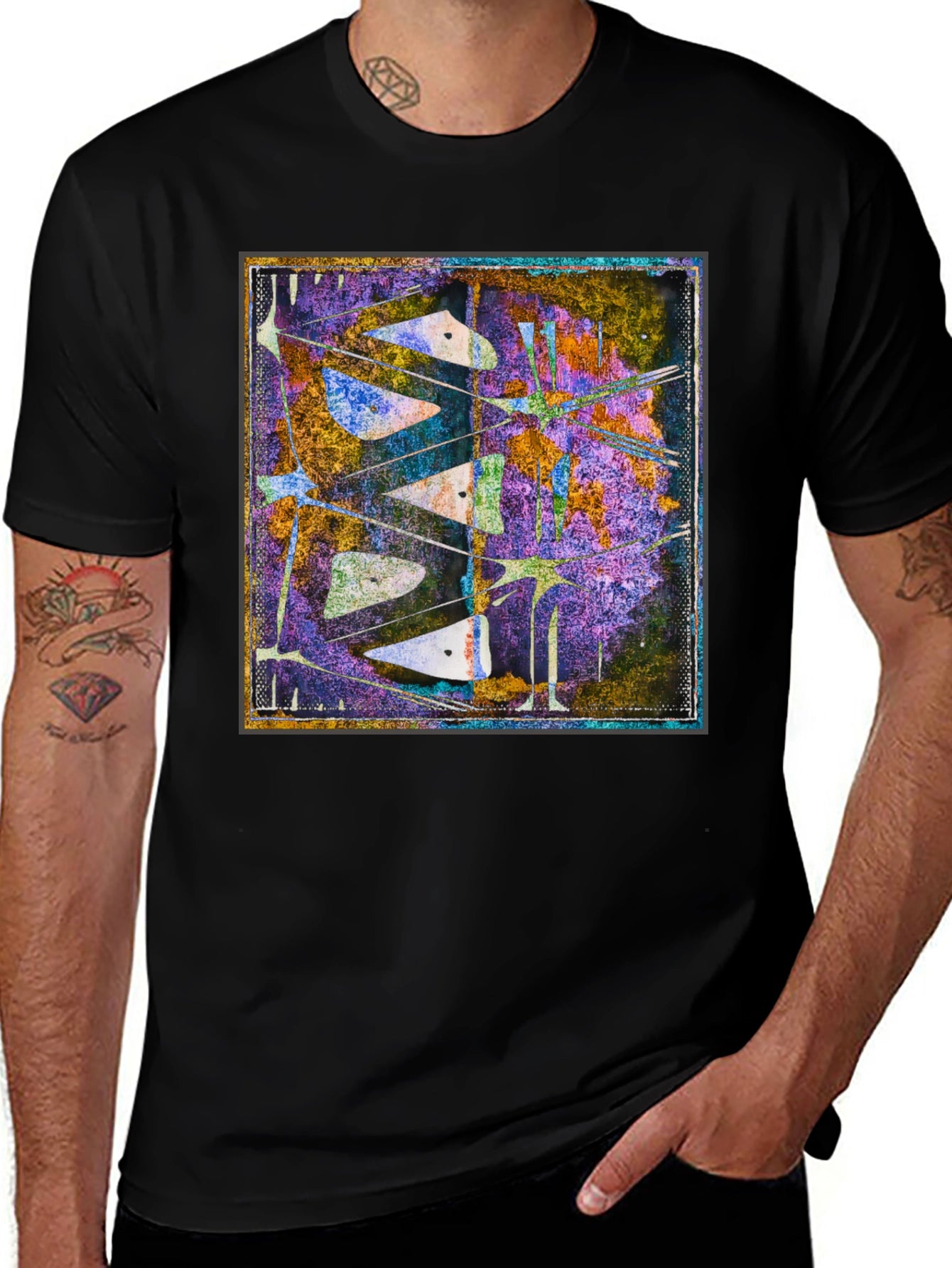 Abstract Art Print Tee - Unique Graphic Design
