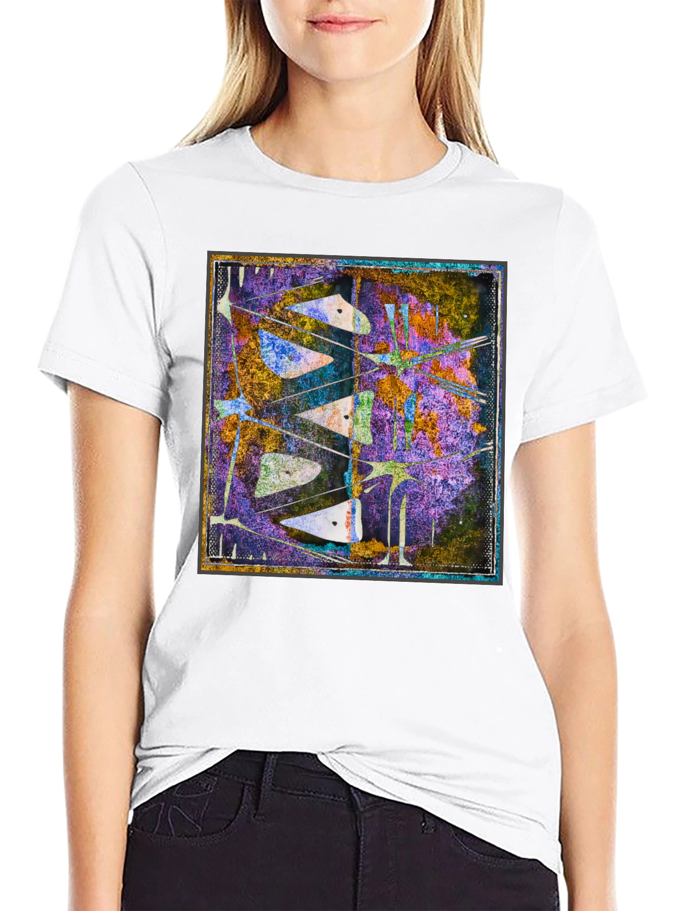 Abstract Art Print Tee - Unique Graphic Design