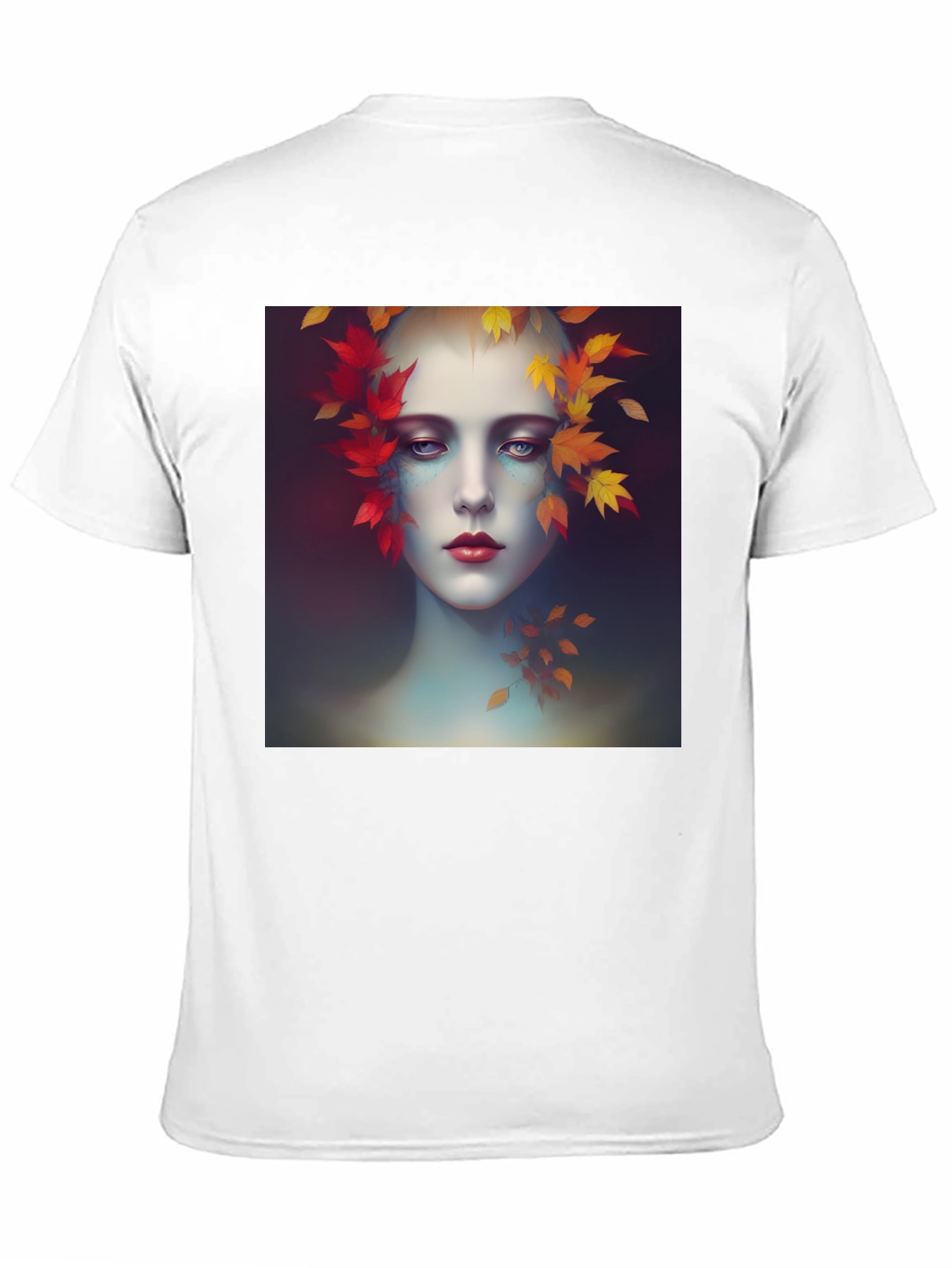 Autumnal Womans Portrait Tee - Black