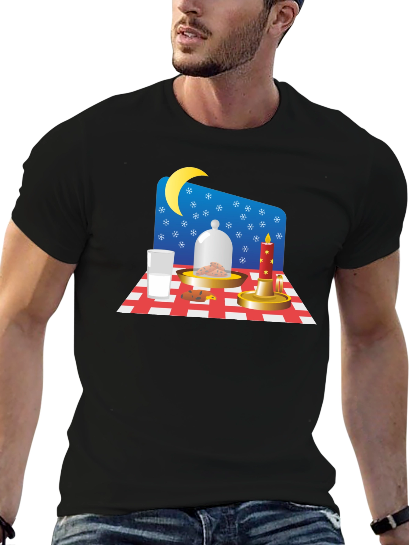 Festive Midnight Snack Graphic Tee - Santas Treat