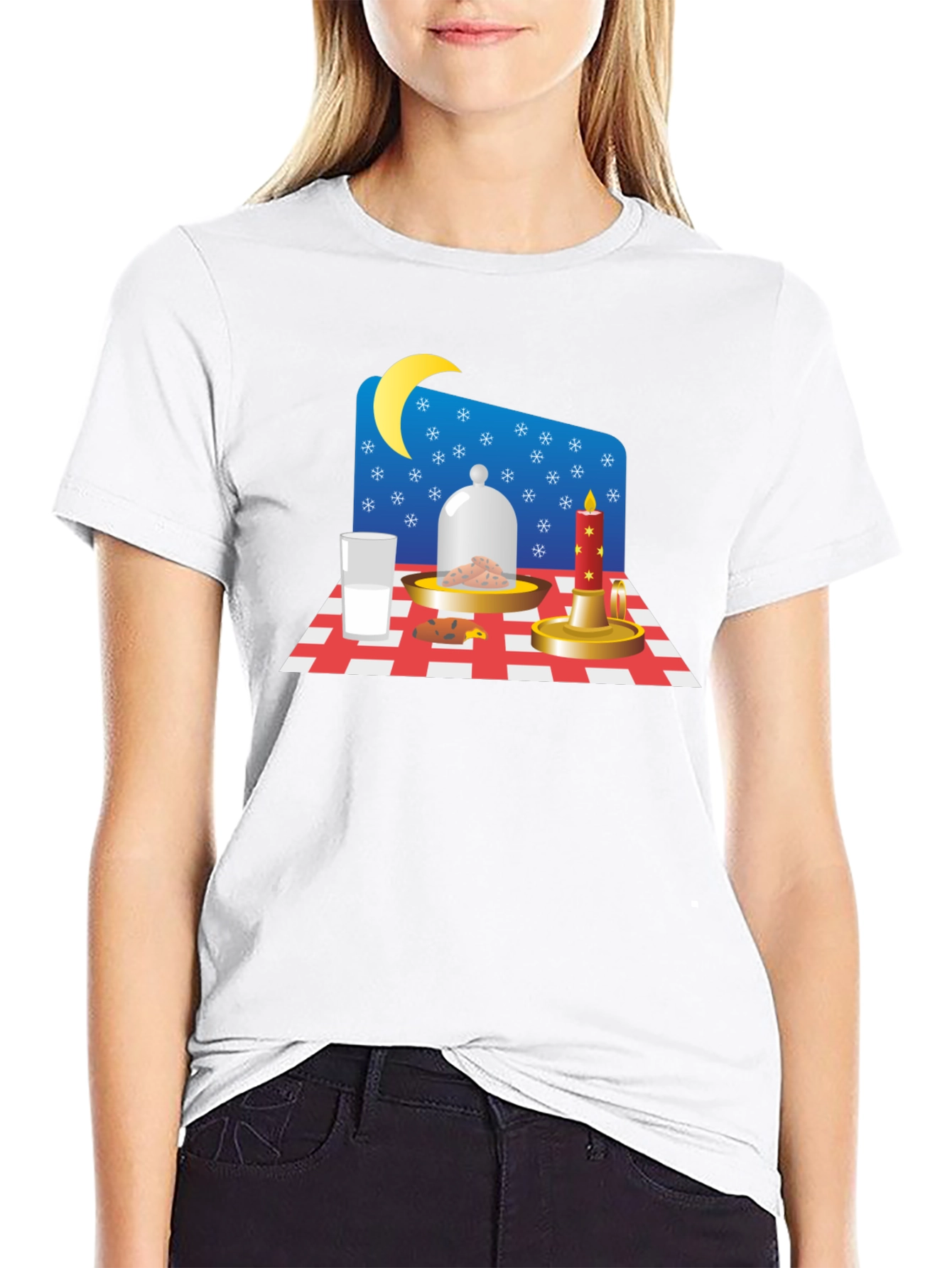 Festive Midnight Snack Graphic Tee - Santas Treat