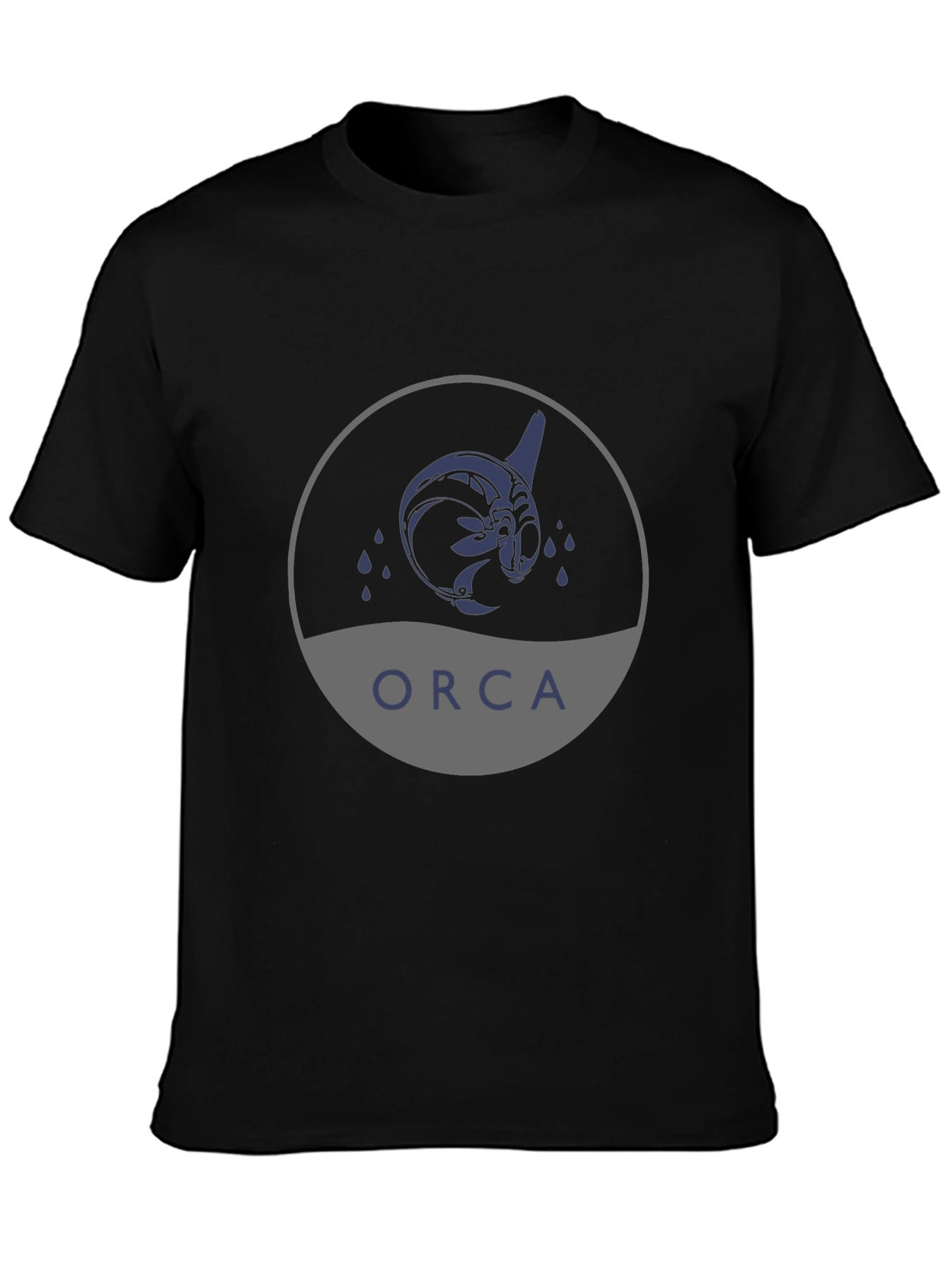 Orca Graphic Print Black T-Shirt