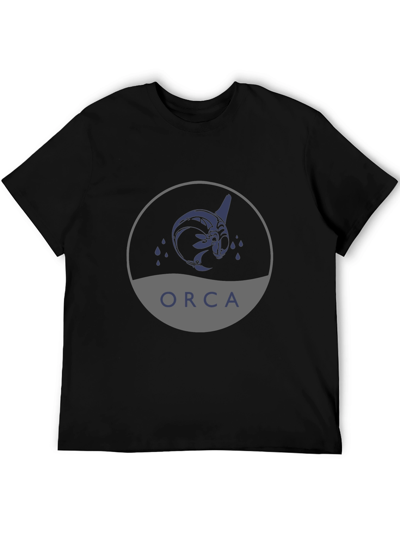 Orca Graphic Print Black T-Shirt