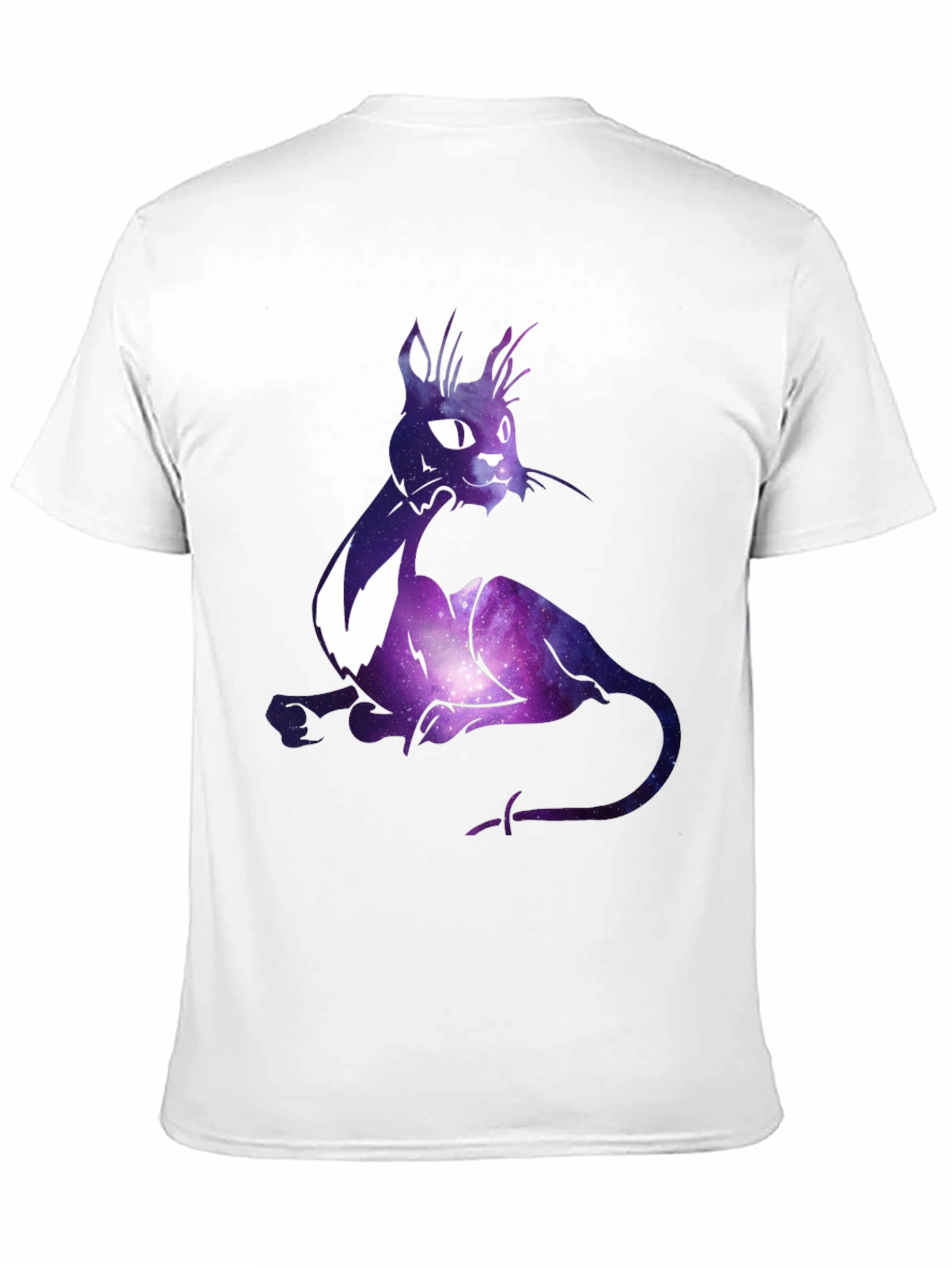 Galaxy Cat Graphic T-Shirt - Cosmic Feline Design