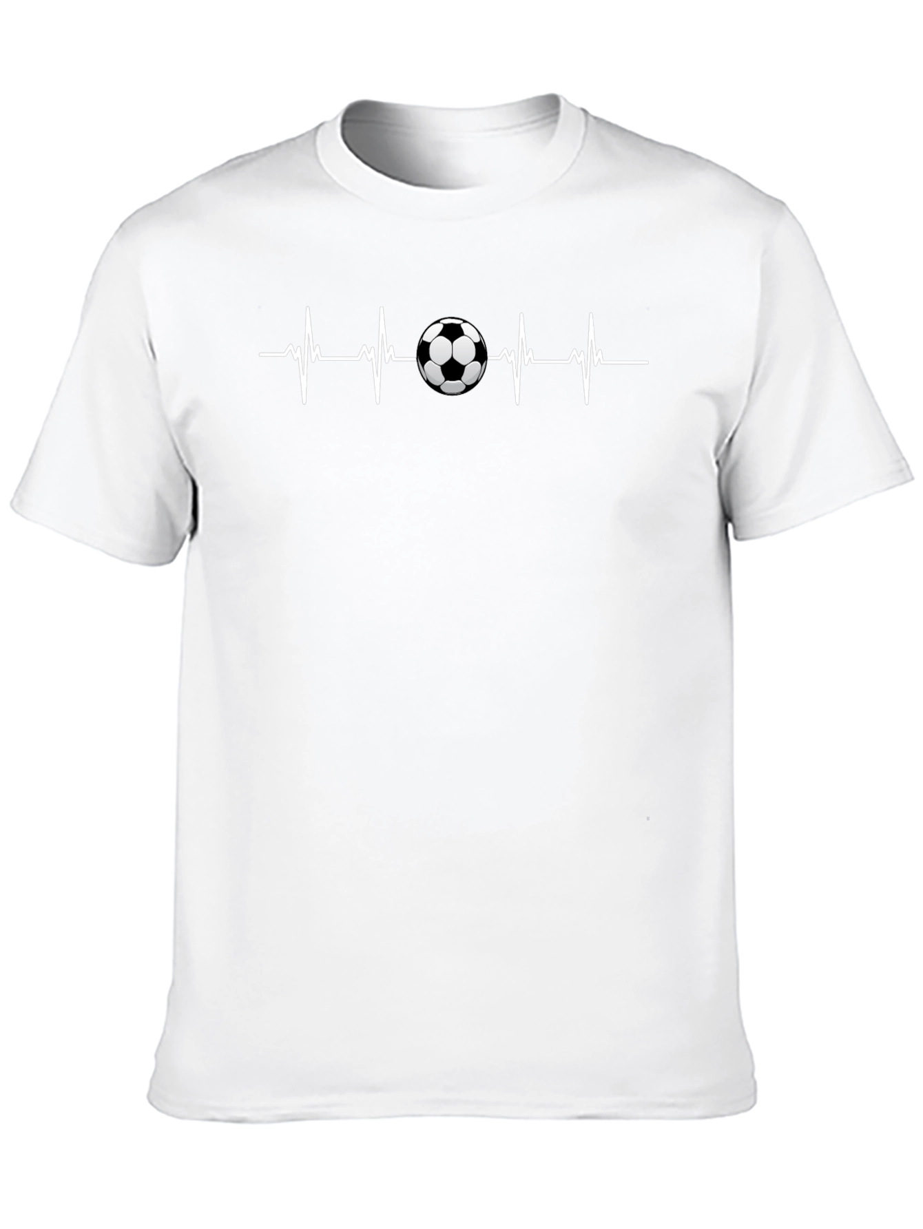 Soccer Heartbeat T-Shirt - Black Graphic Tee