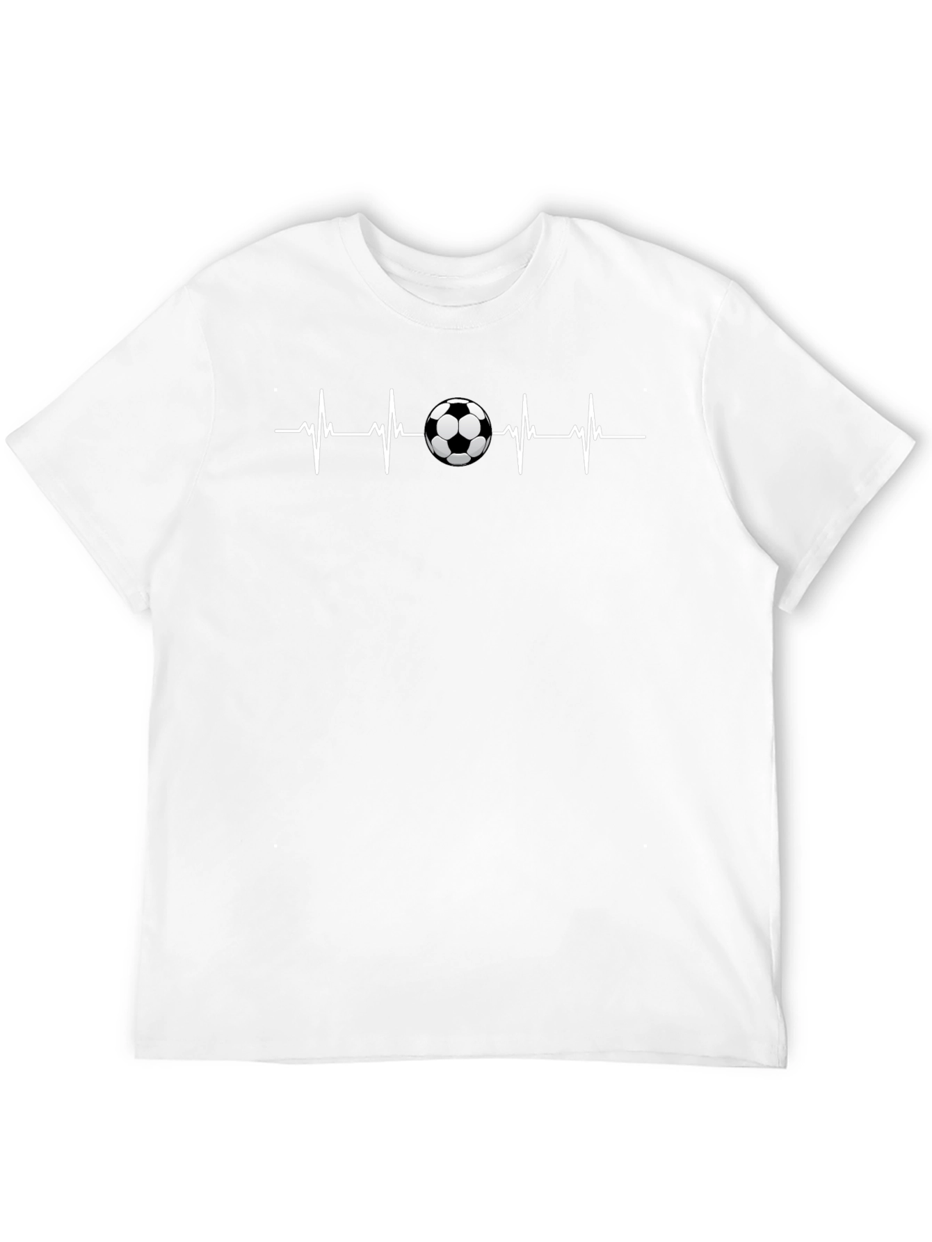 Soccer Heartbeat T-Shirt - Black Graphic Tee