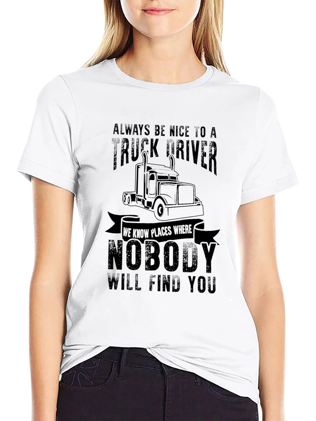 Truck Driver T-Shirt - Always Be Nice Funny Tee