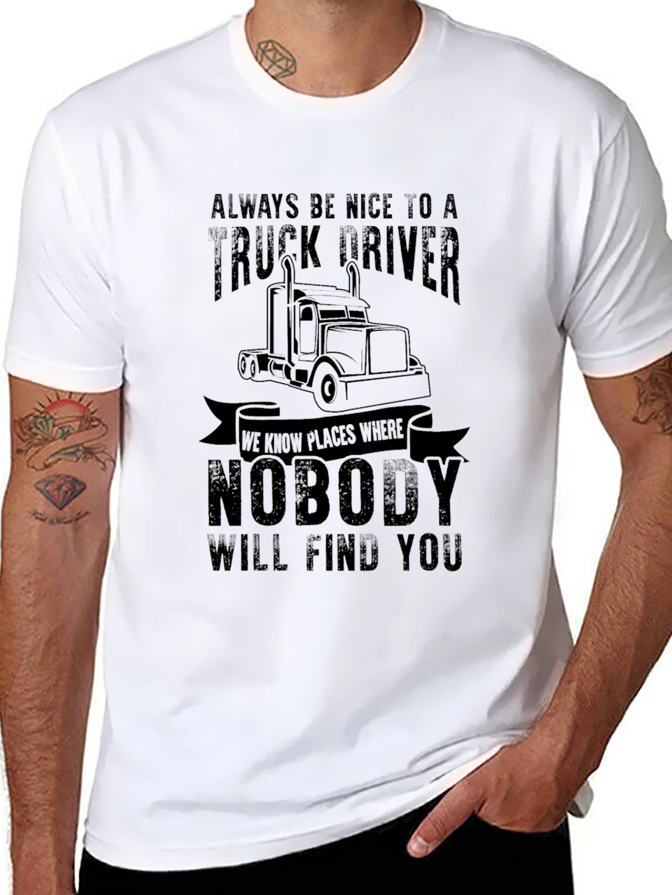 Truck Driver T-Shirt - Always Be Nice Funny Tee