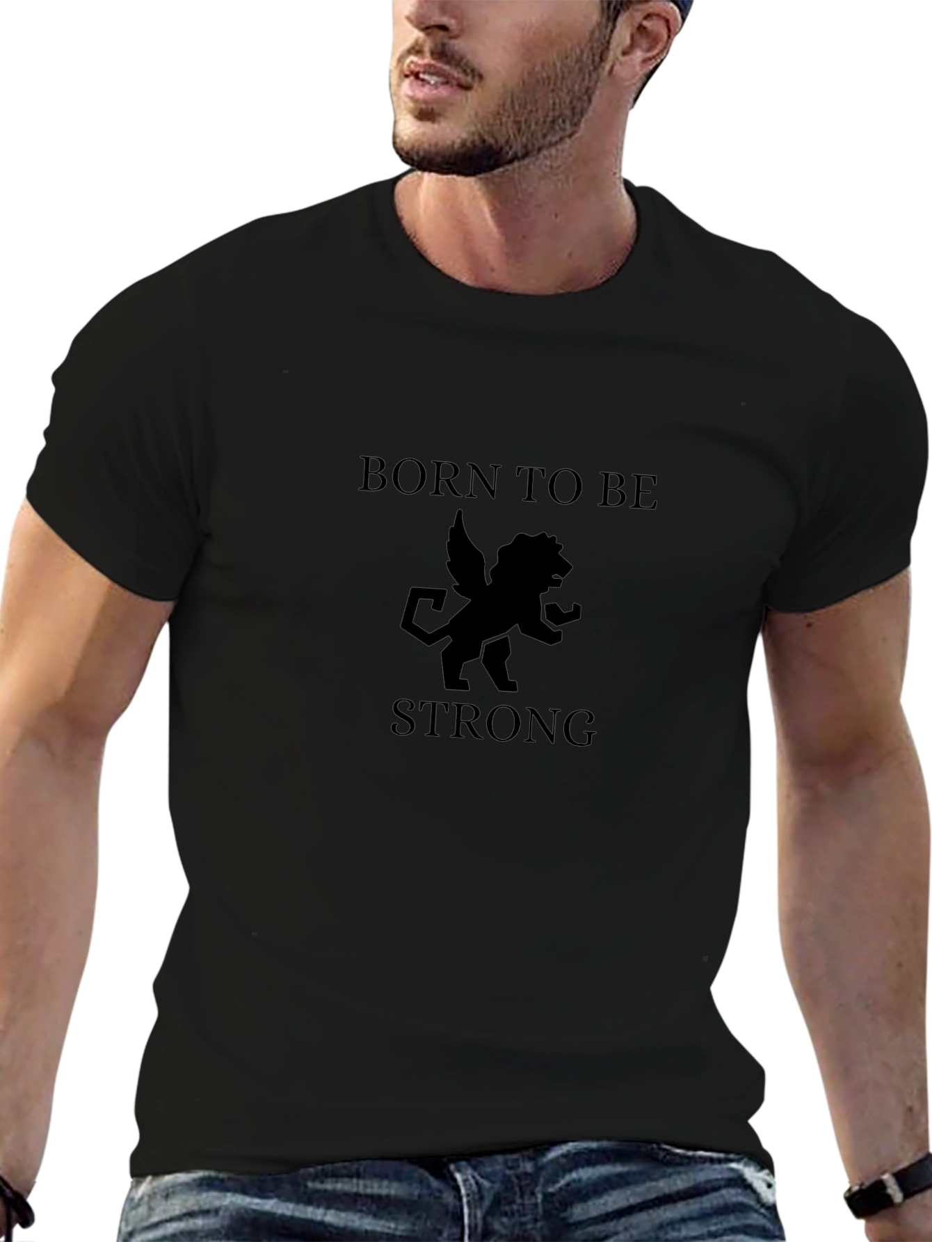 Born To Be Strong Graphic Print T-Shirt