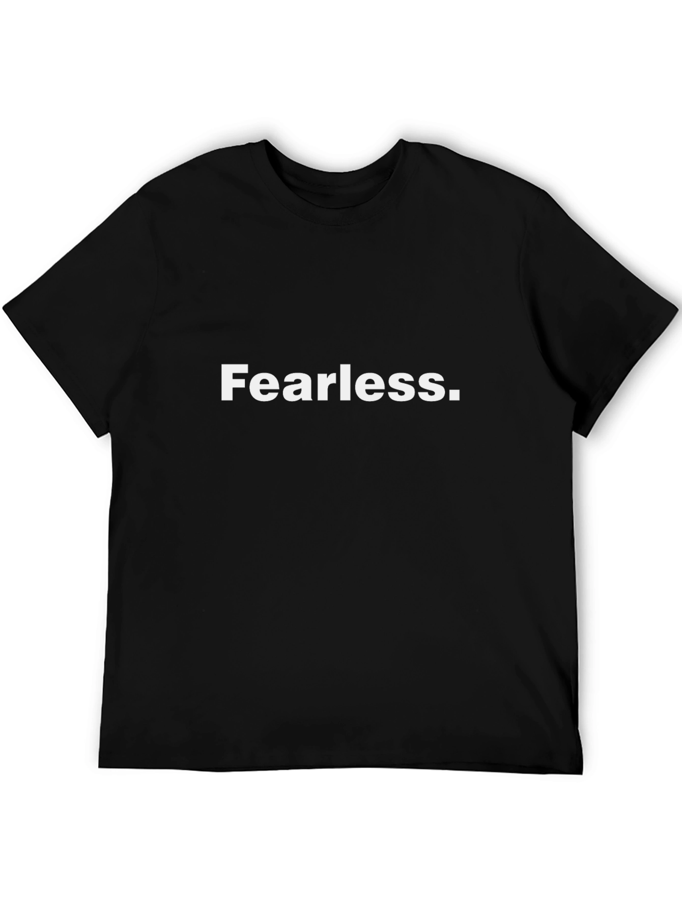 Fearless Graphic Tee - Black Cotton T-Shirt