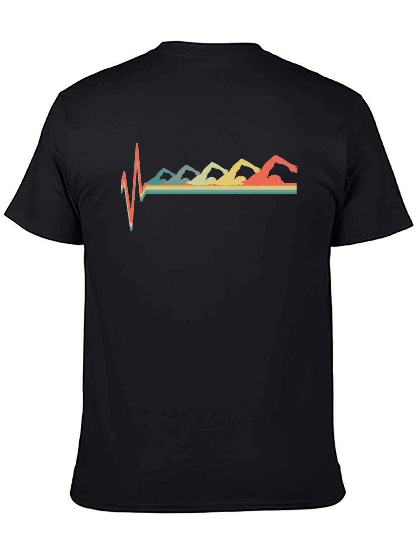 Swimmer Heartbeat T-Shirt - Retro Style