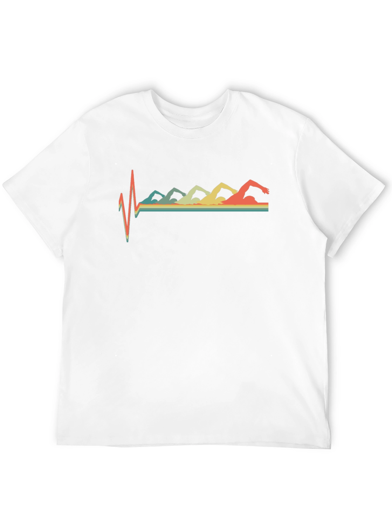 Swimmer Heartbeat T-Shirt - Retro Style