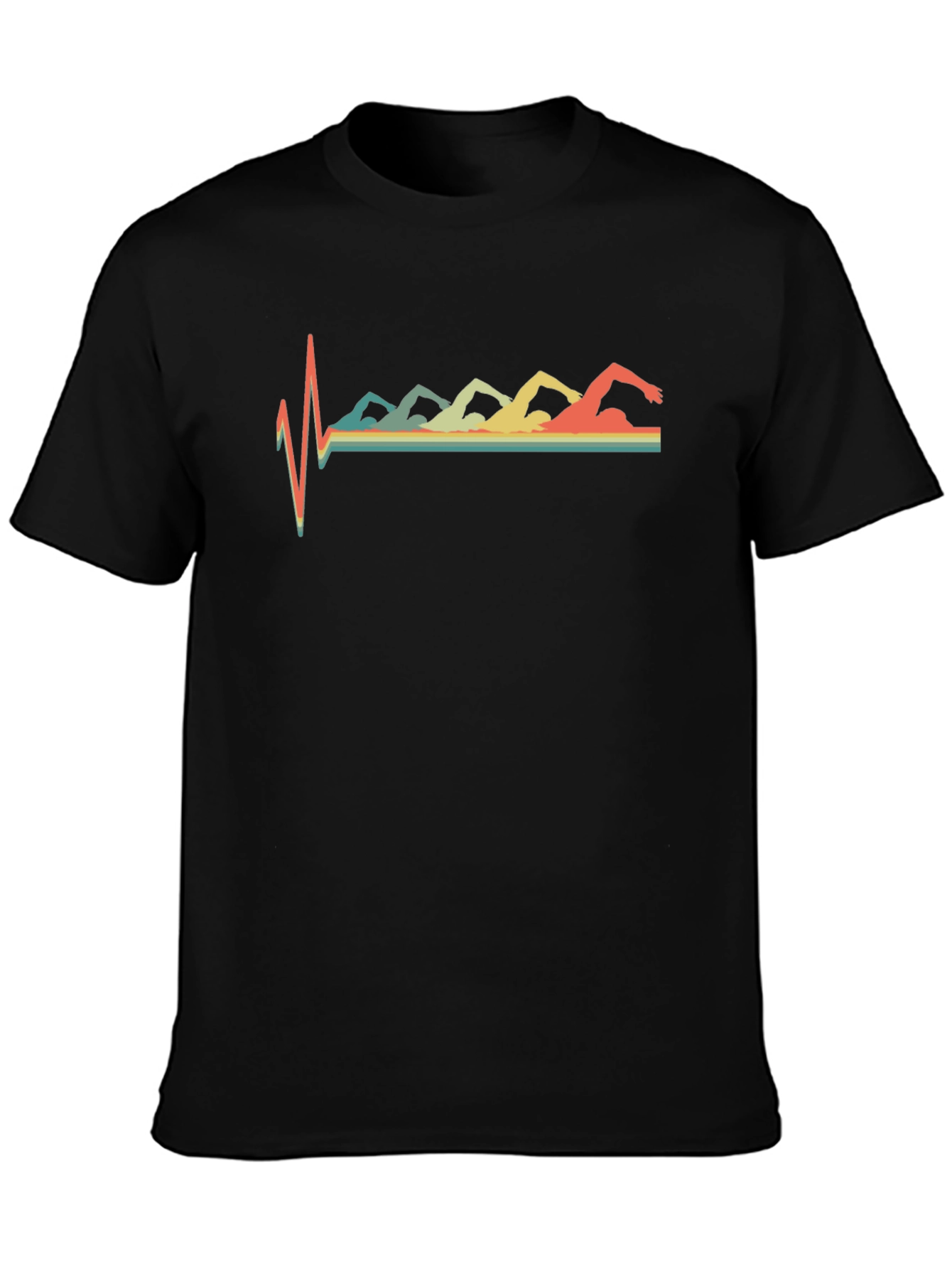 Swimmer Heartbeat T-Shirt - Retro Style