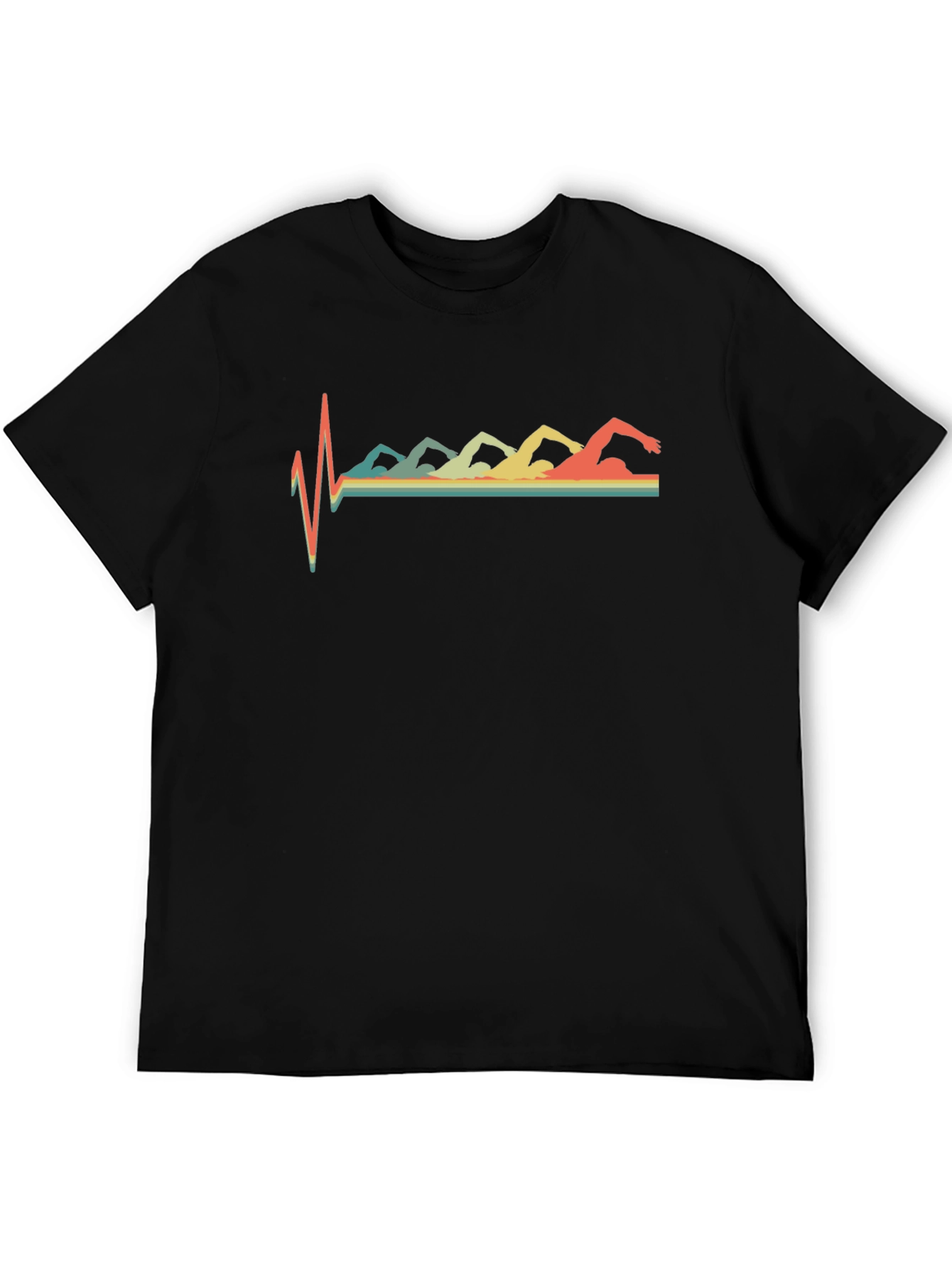 Swimmer Heartbeat T-Shirt - Retro Style