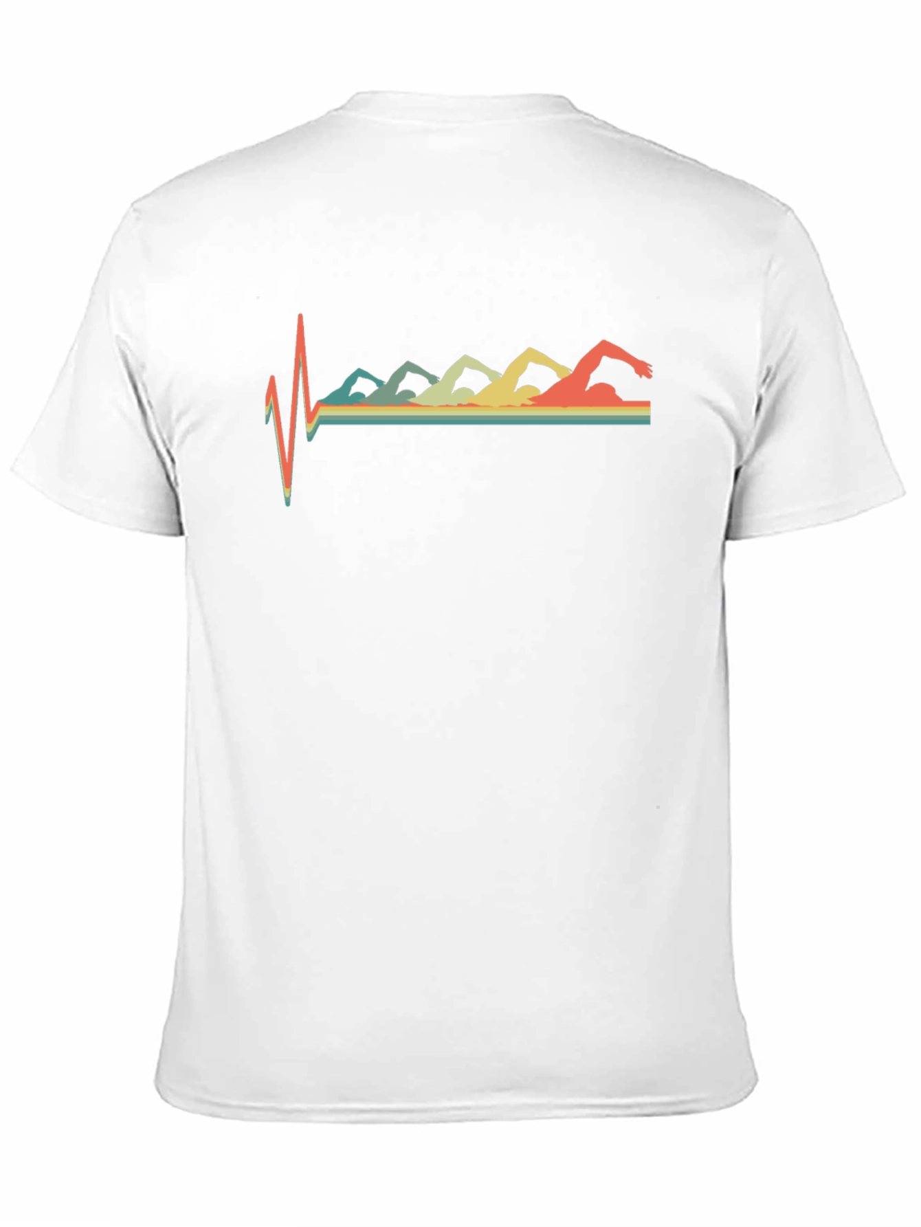 Swimmer Heartbeat T-Shirt - Retro Style