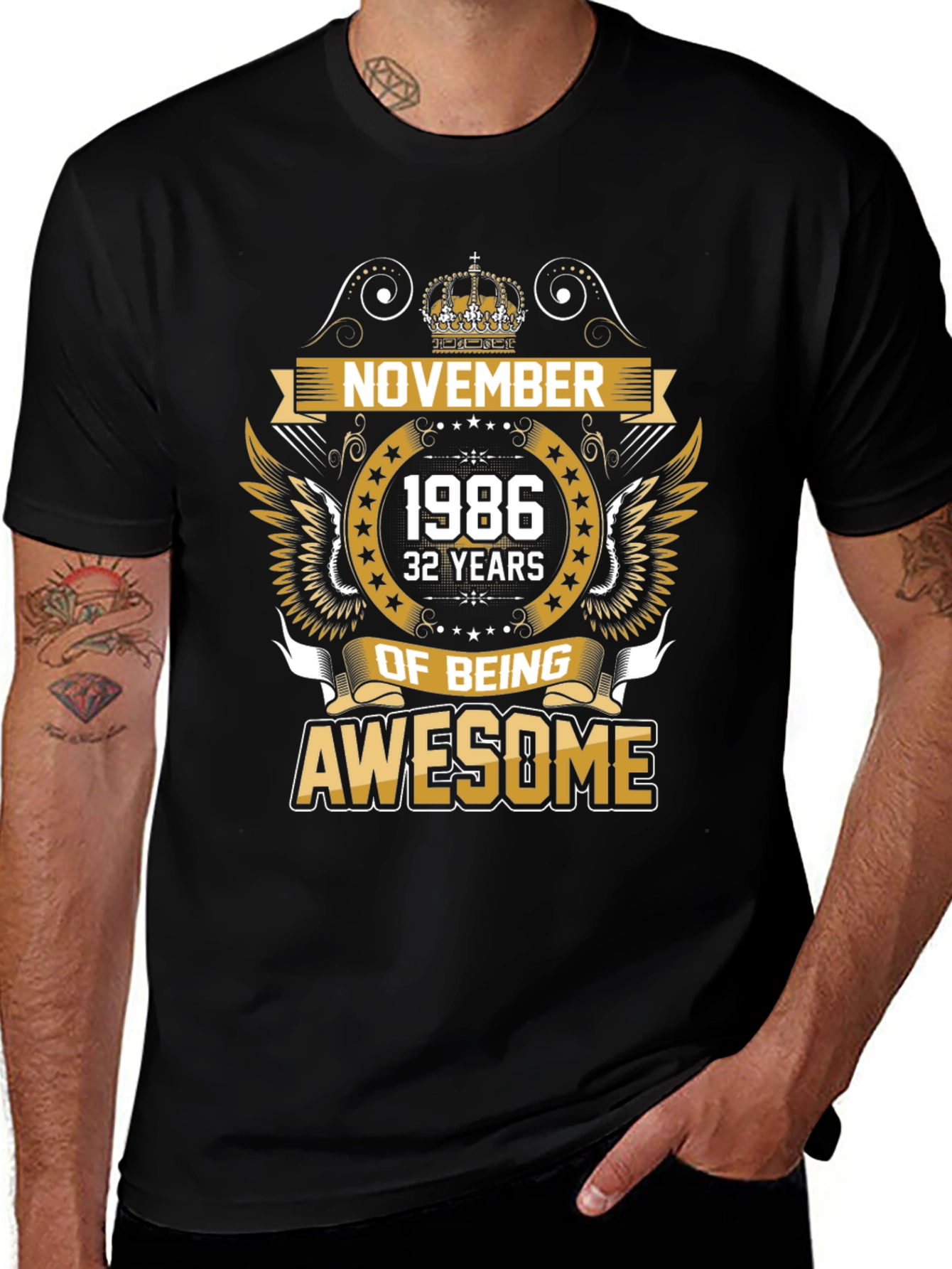 November 1986 Awesome Birthday T-Shirt