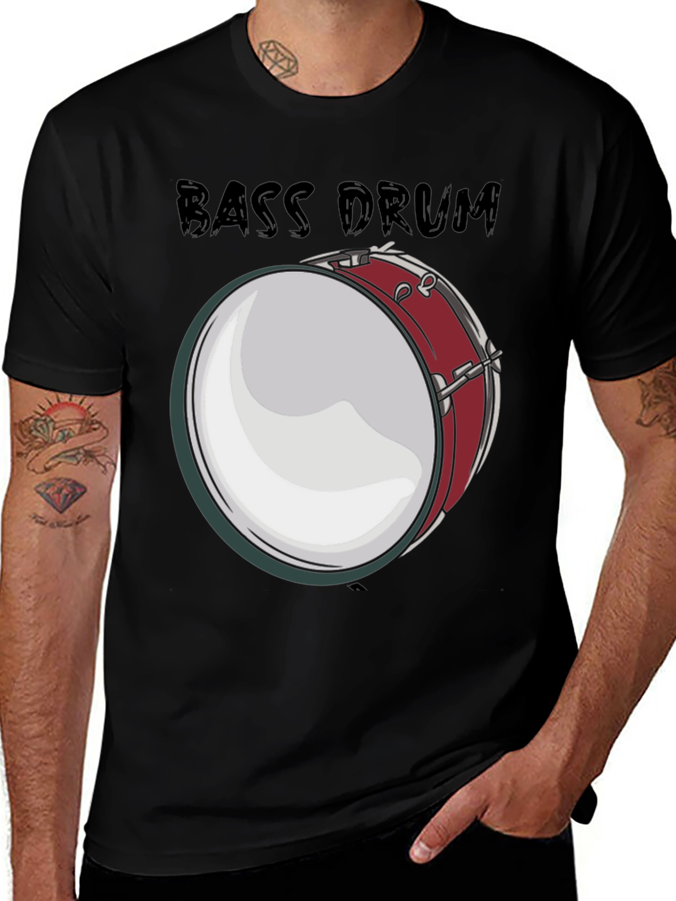 Bass Drum Graphic Tee - Music Lover T-Shirt