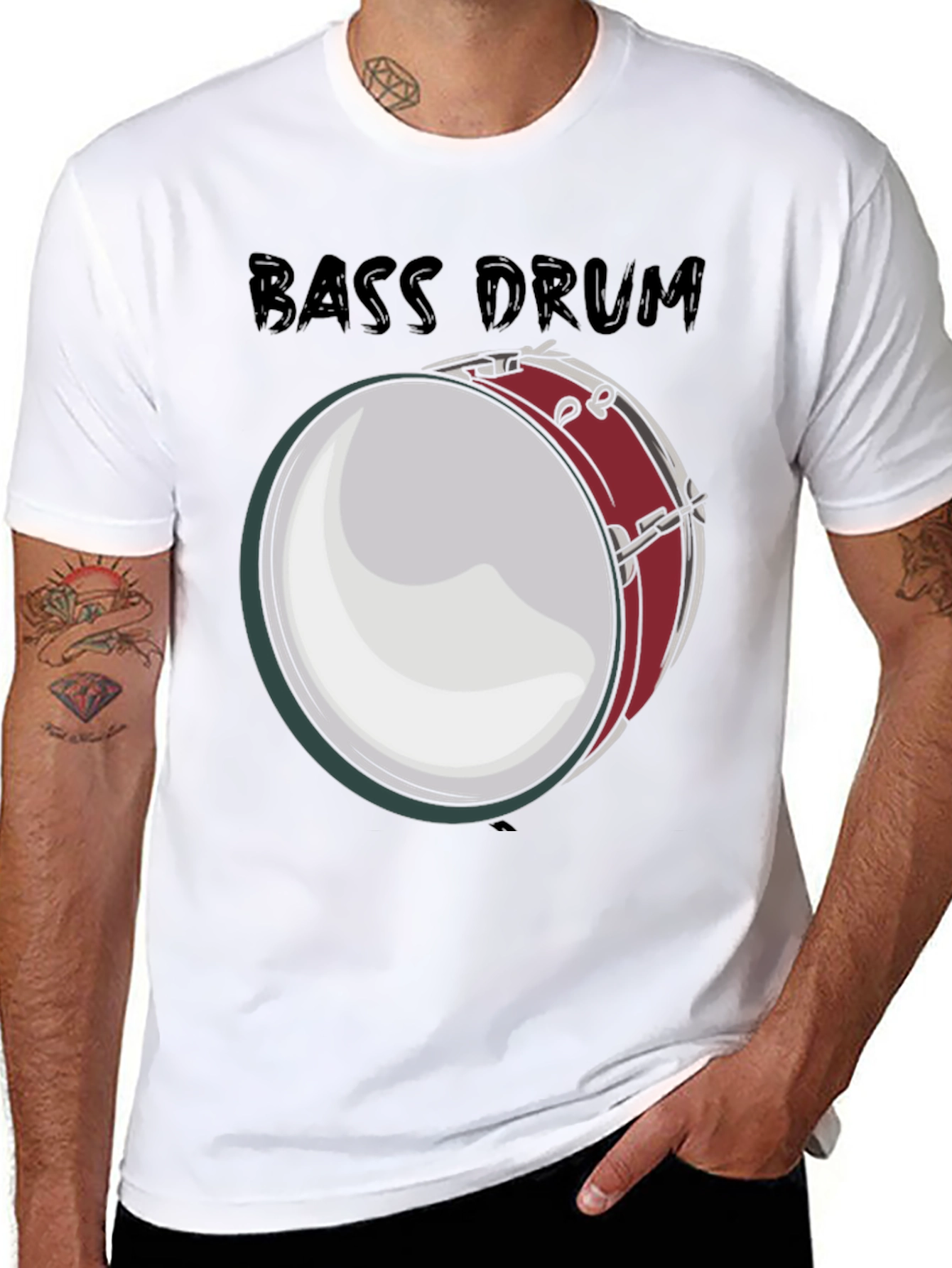 Bass Drum Graphic Tee - Music Lover T-Shirt