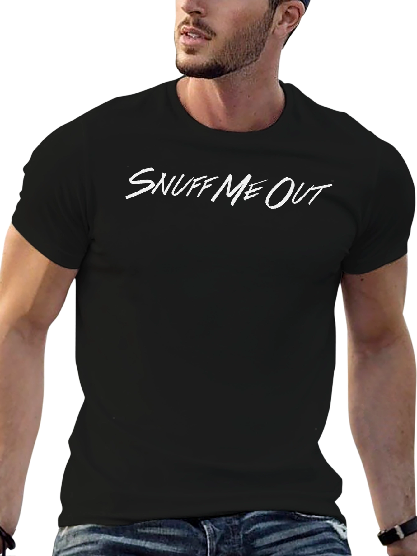 Snuff Me Out Graphic T-Shirt - Black Cotton Tee