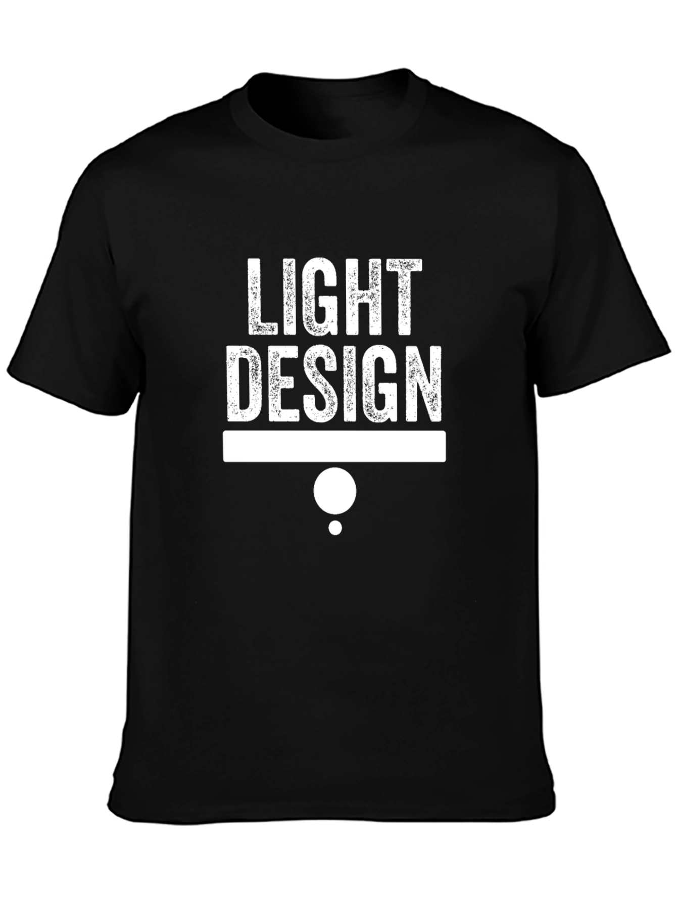 Light Design Graphic Print Black T-Shirt